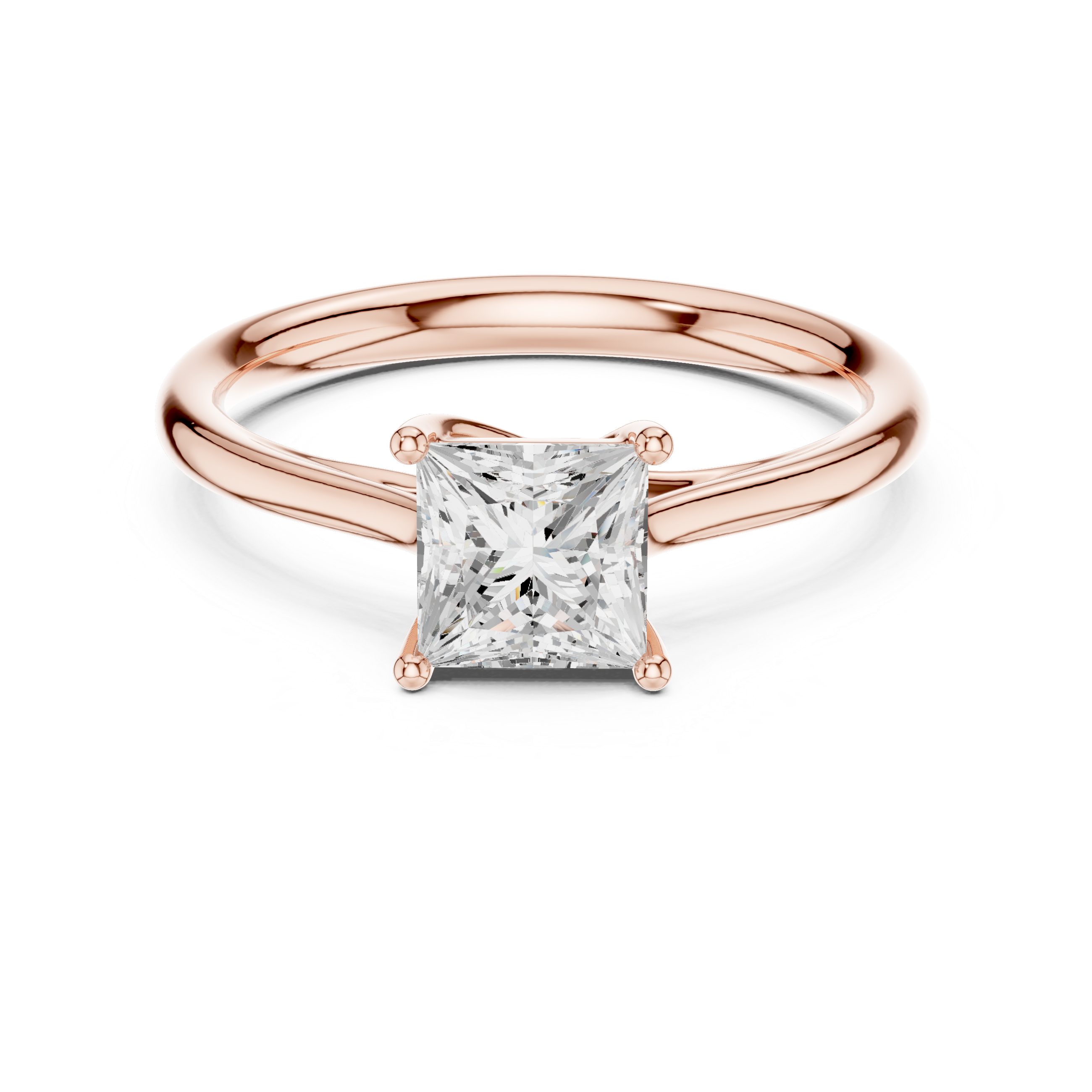 Luxury Princess Solitaire Ring