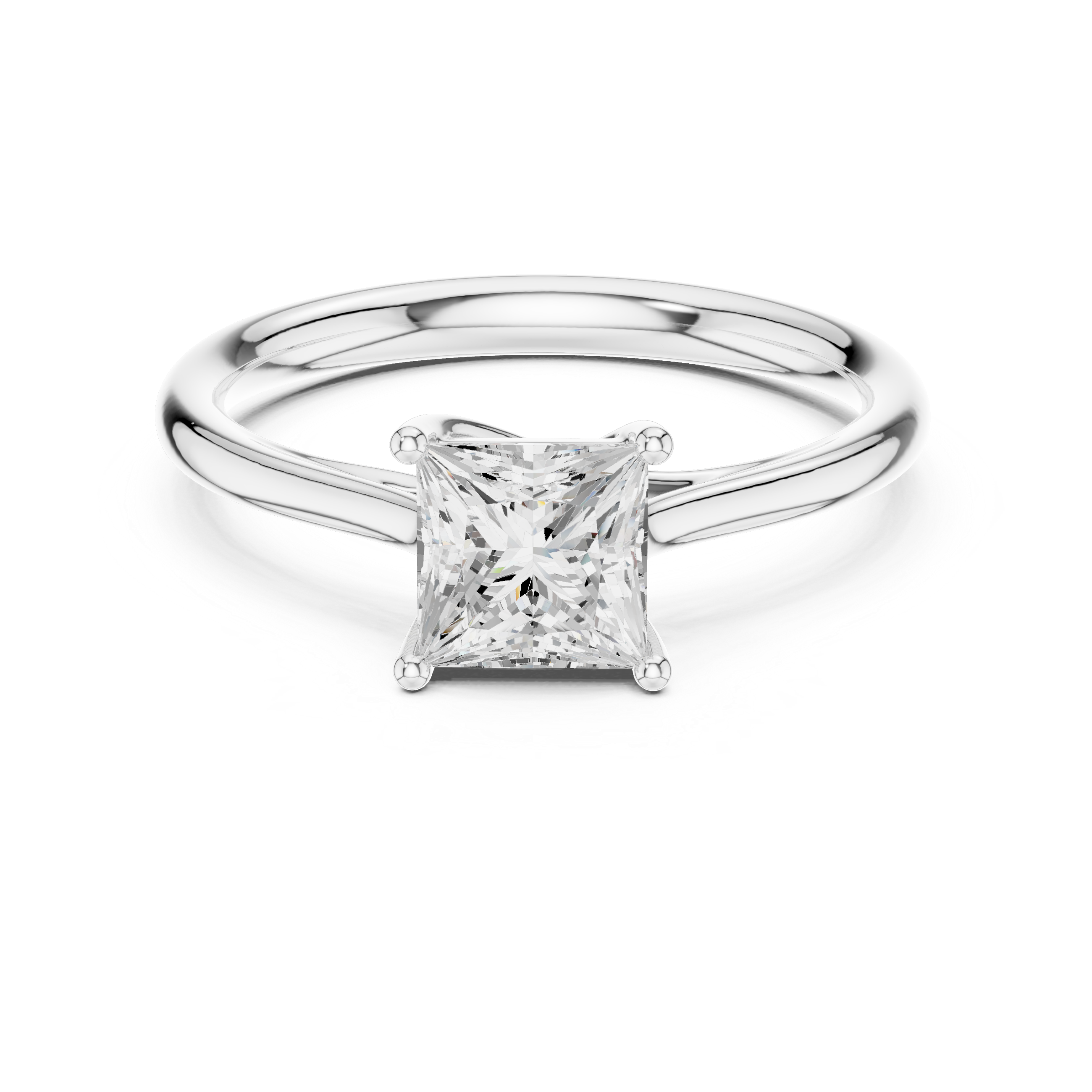 Luxury Princess Solitaire Ring