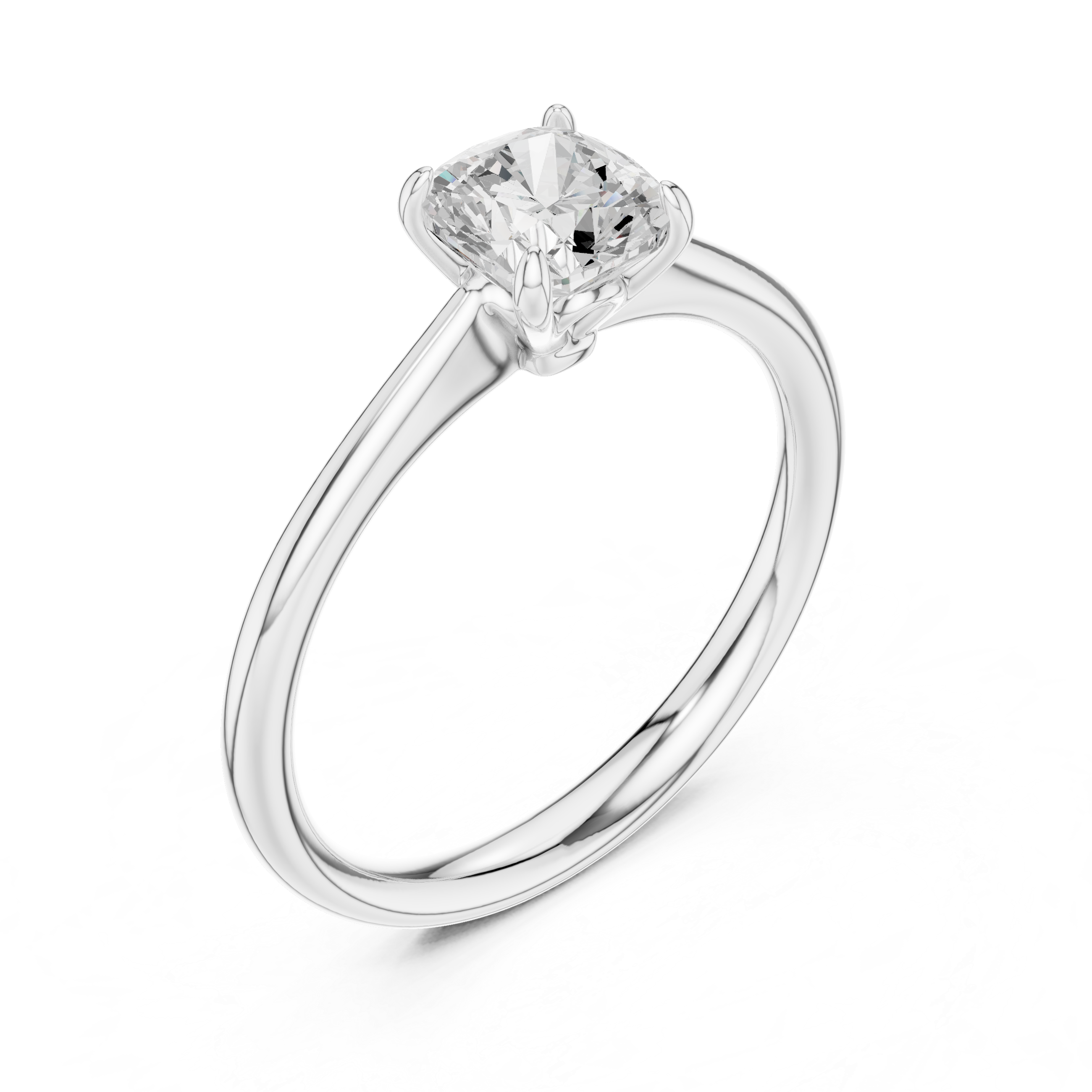 Luxury Cushion Solitaire Ring