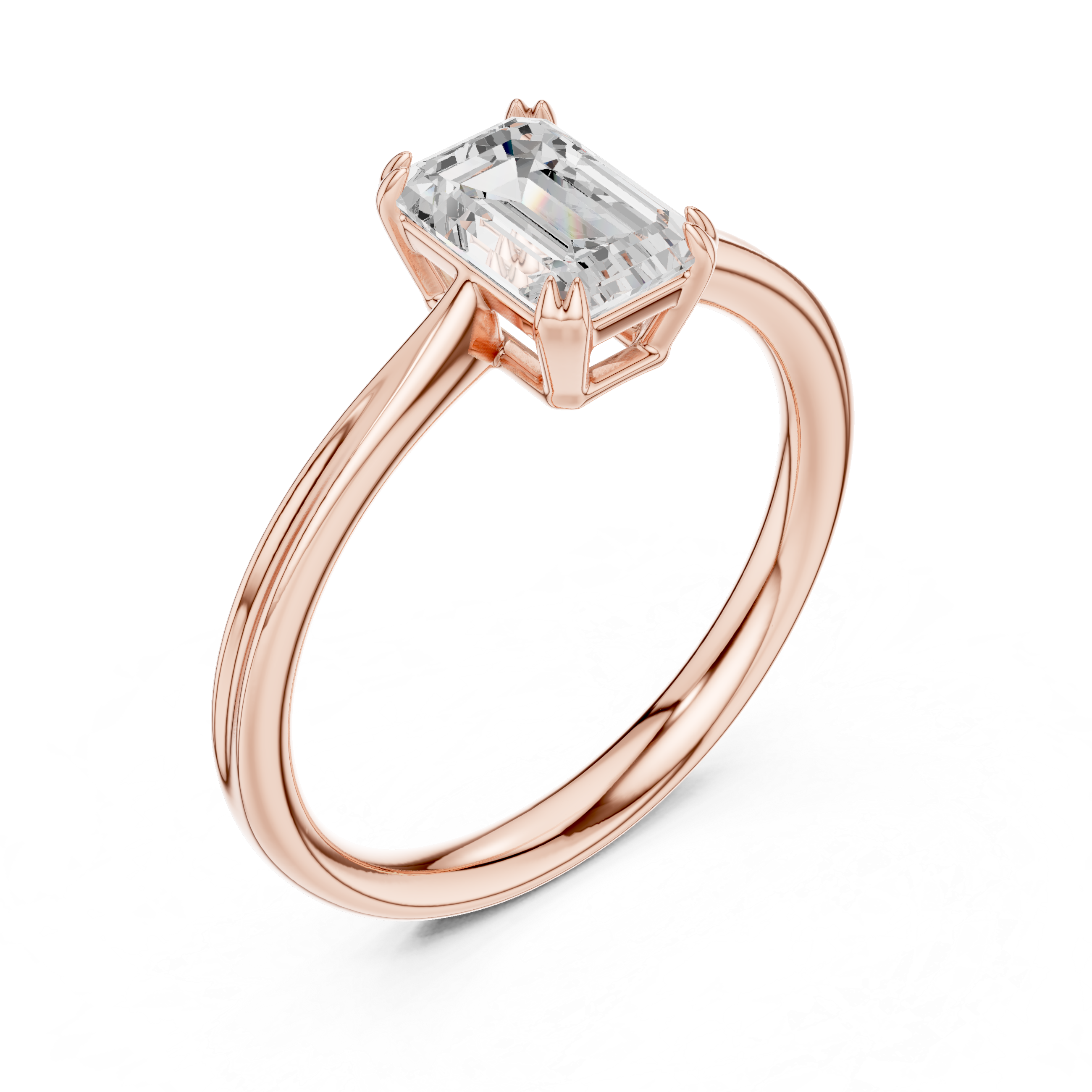 Luxury Emerald Solitaire Ring