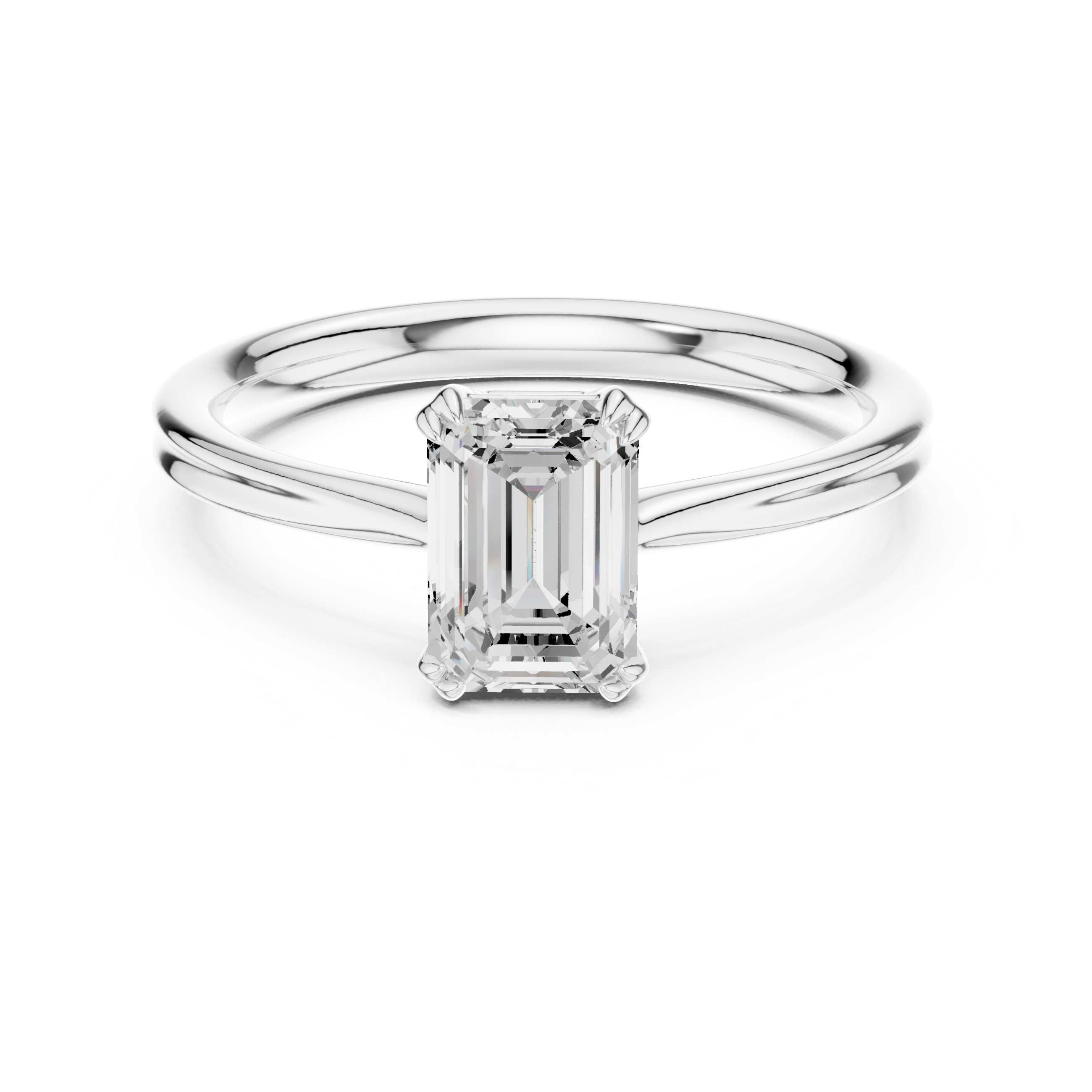 Luxury Emerald Cut Solitaire Ring