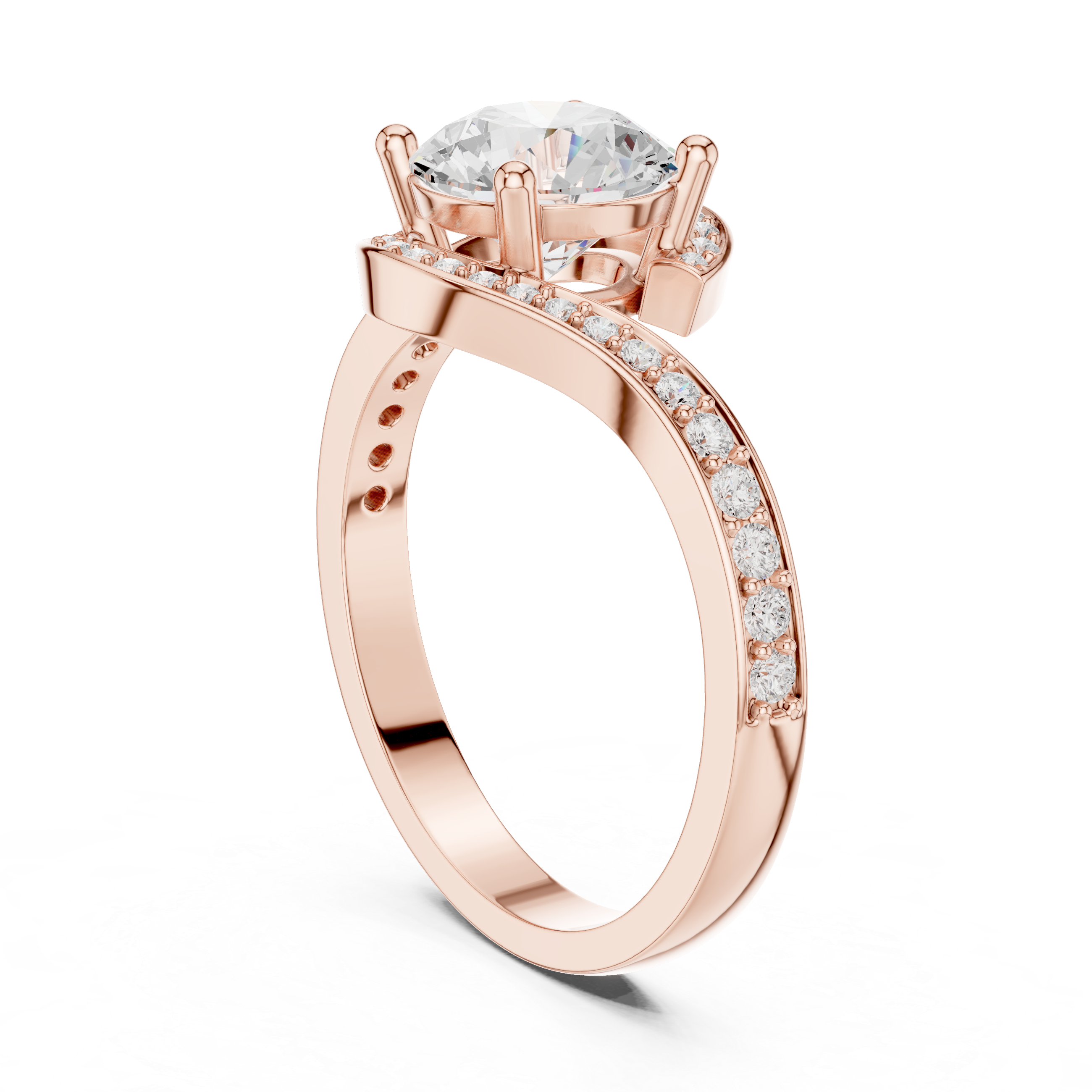 Luxury Swirl Diamond Ring