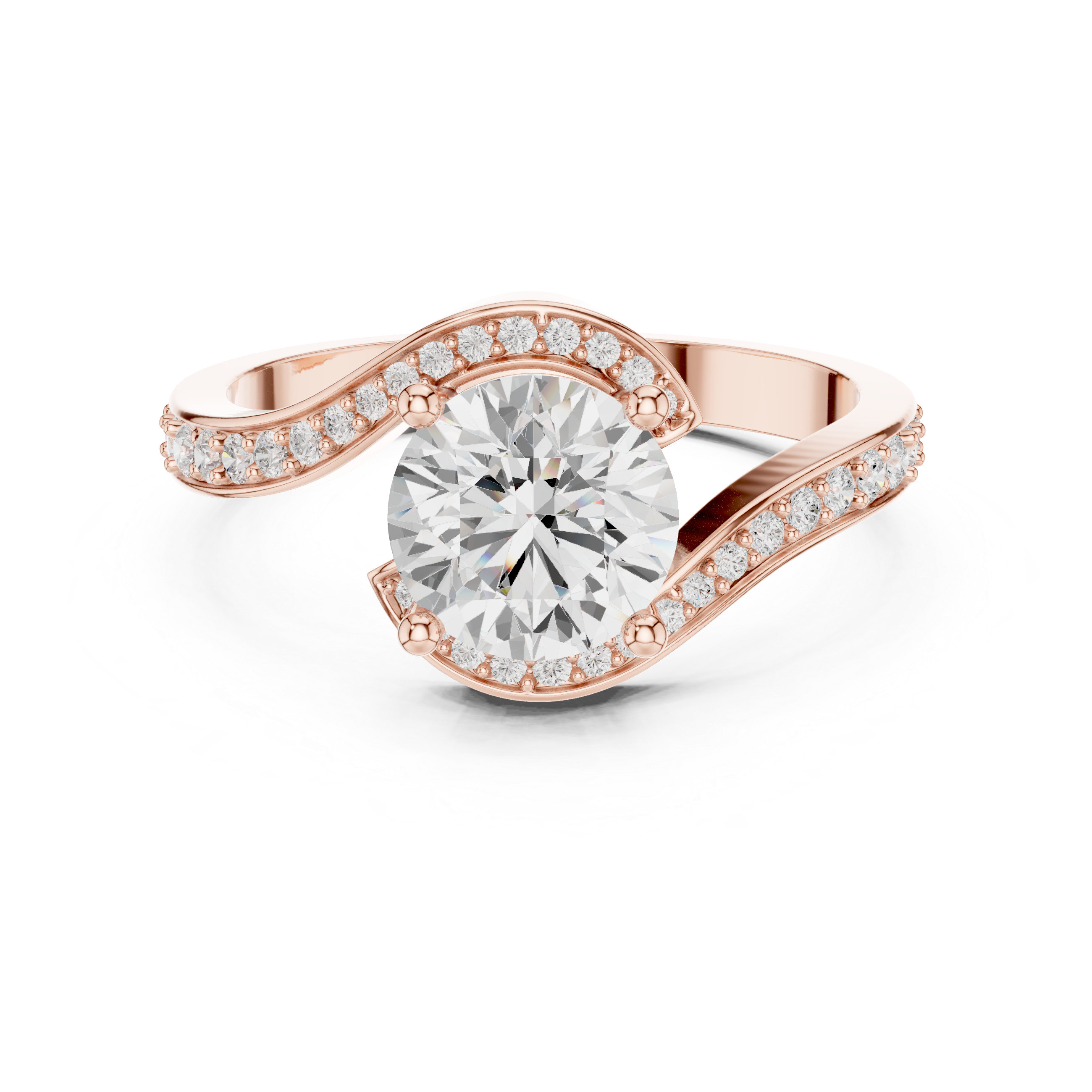 Luxury Swirl Diamond Ring