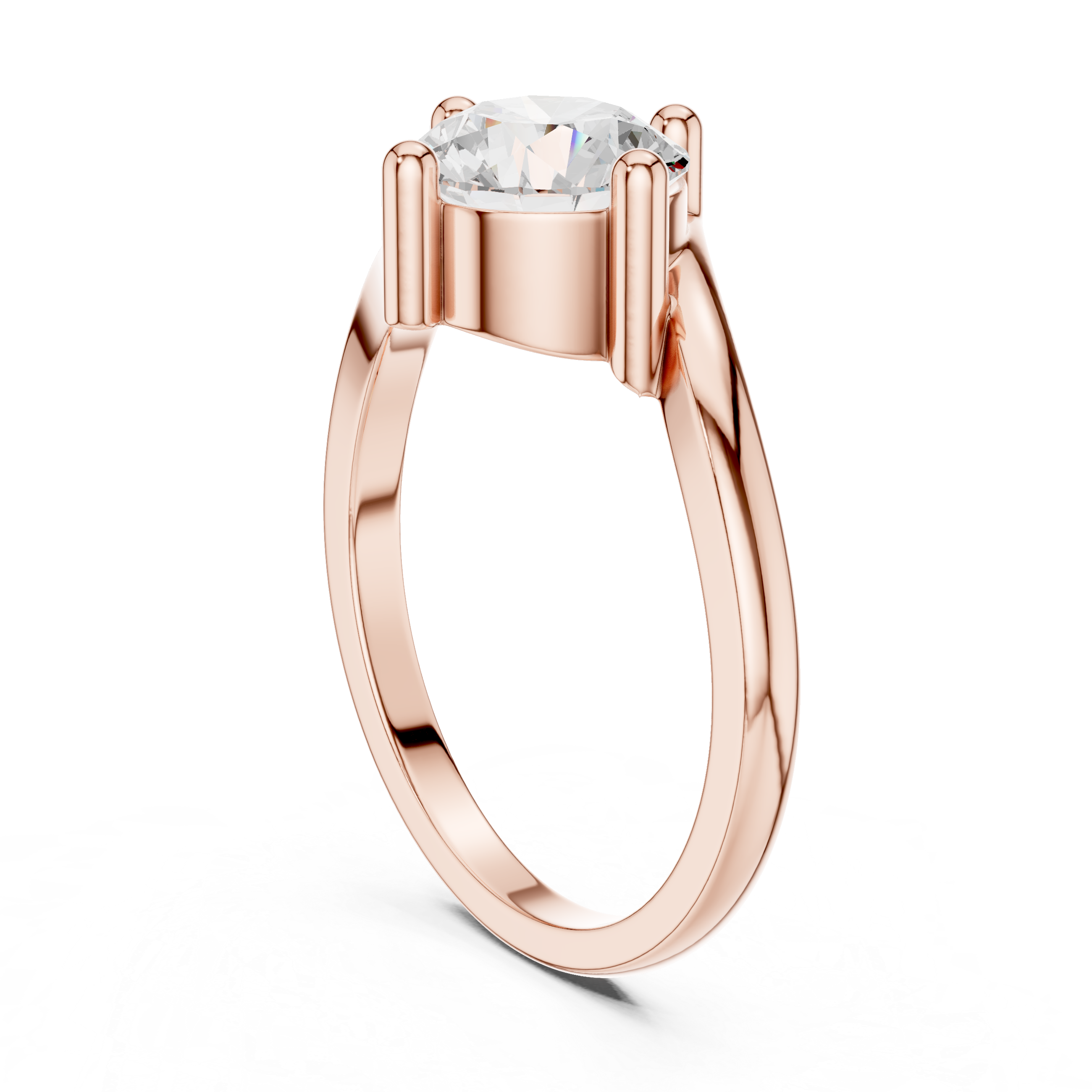 Luxury Twist Solitaire Ring