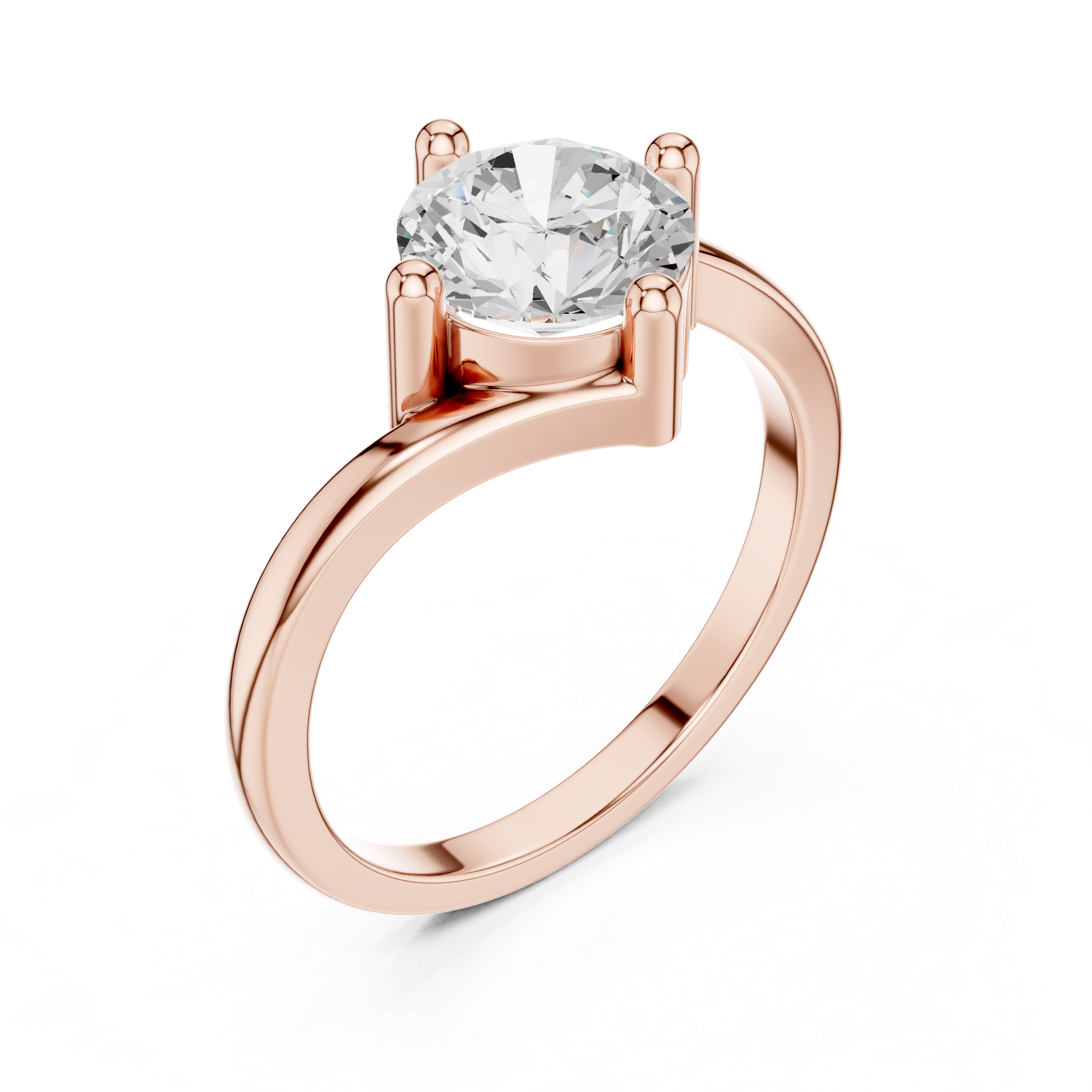 Luxury Twist Solitaire Ring