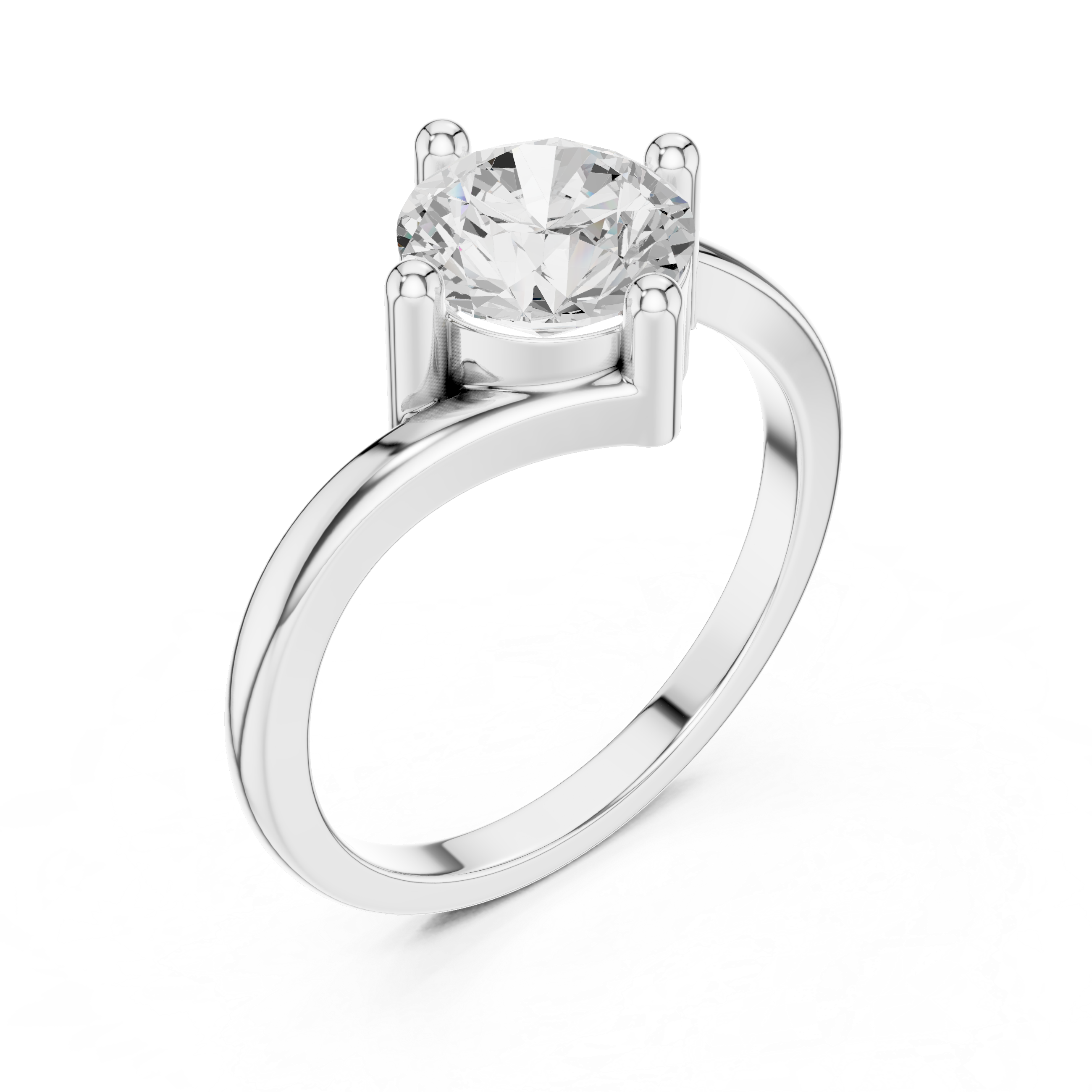Luxury Twist Solitaire Ring