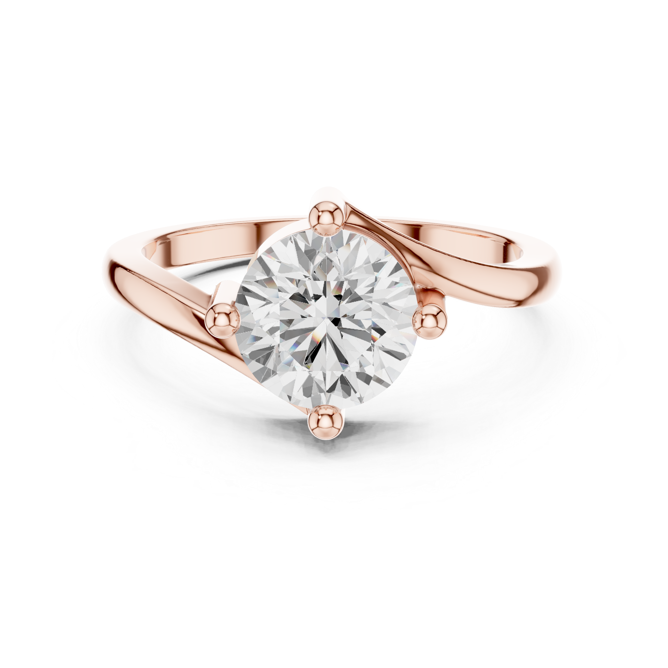 Luxury Twist Solitaire Ring