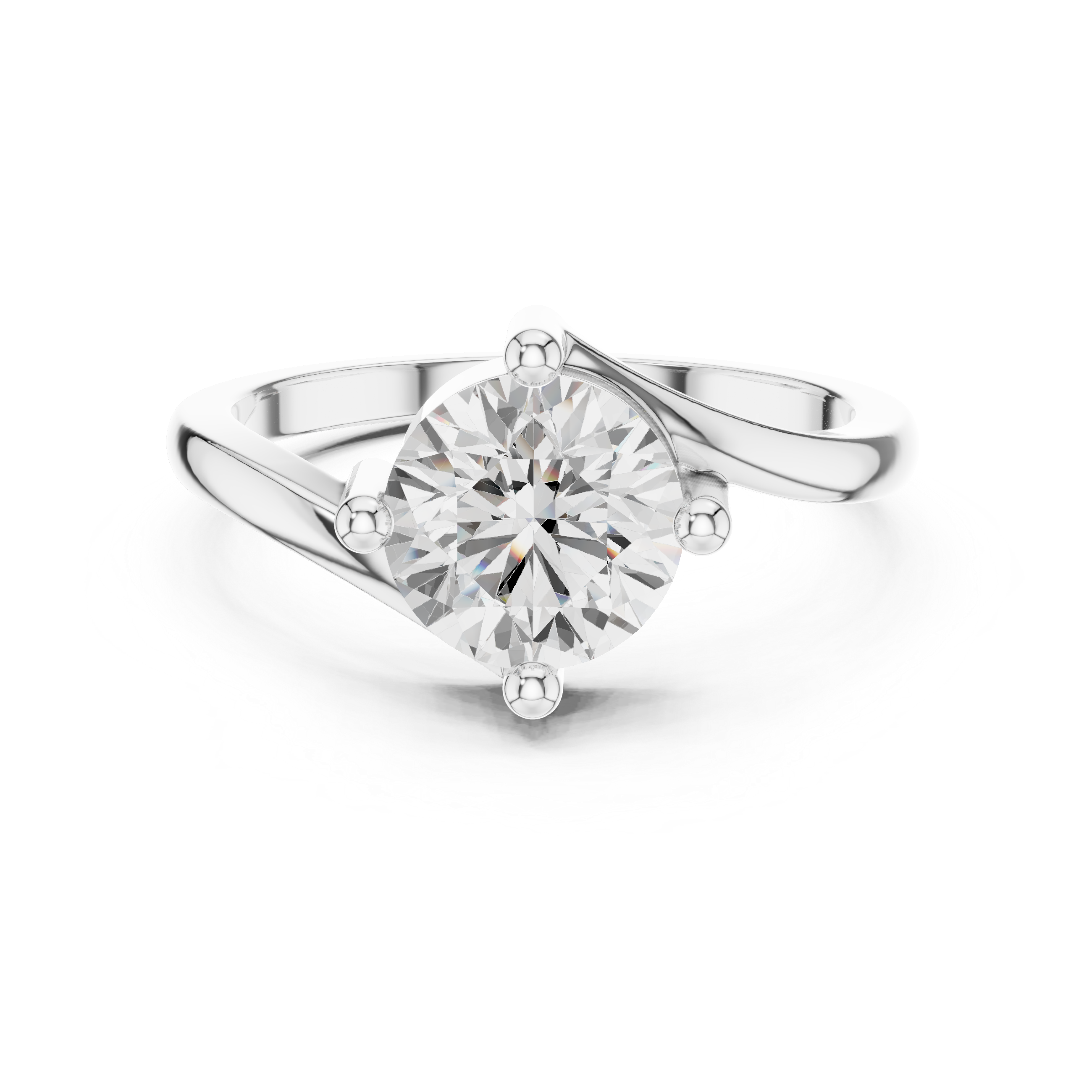 Luxury Twist Solitaire Ring