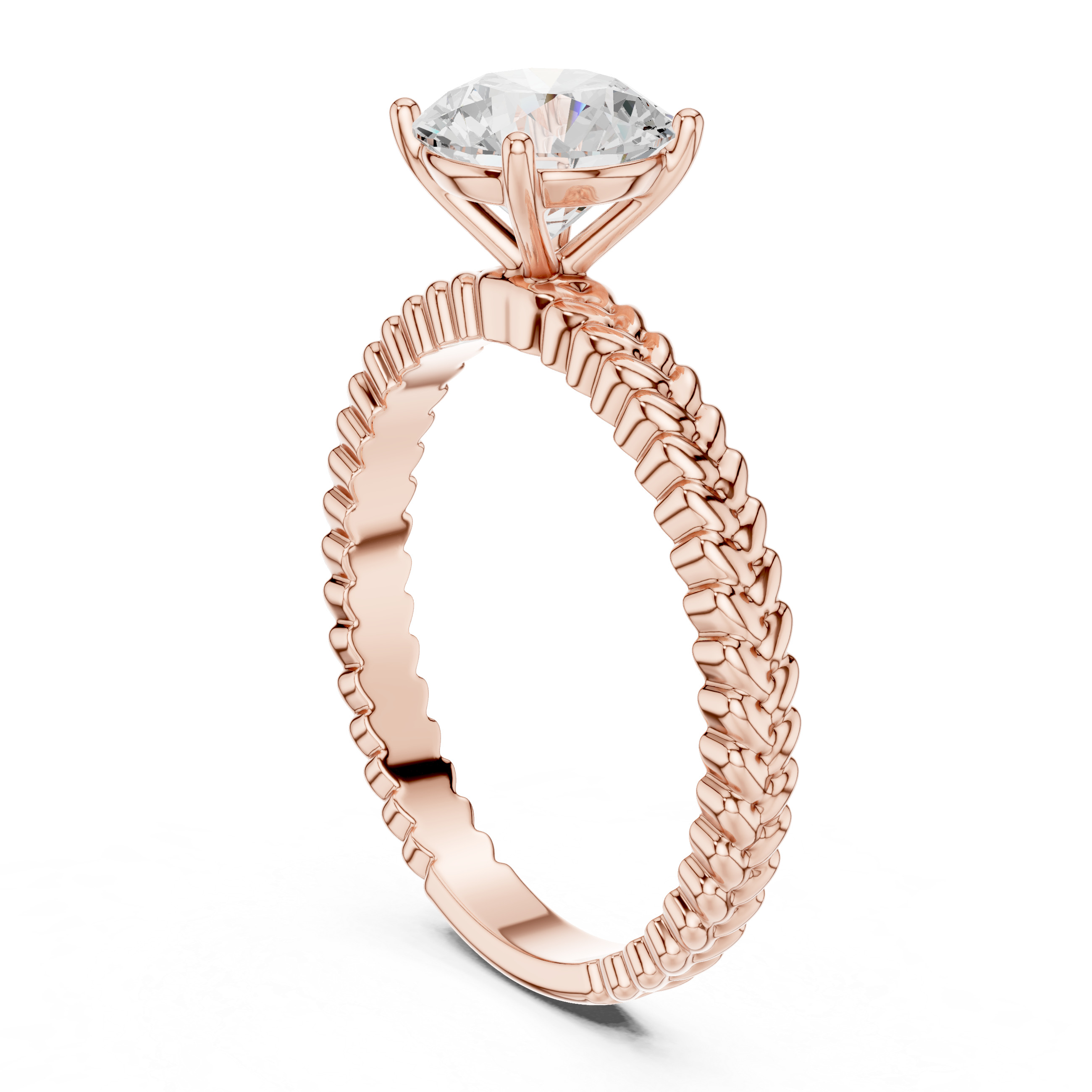 Luxury Braided Solitaire Ring