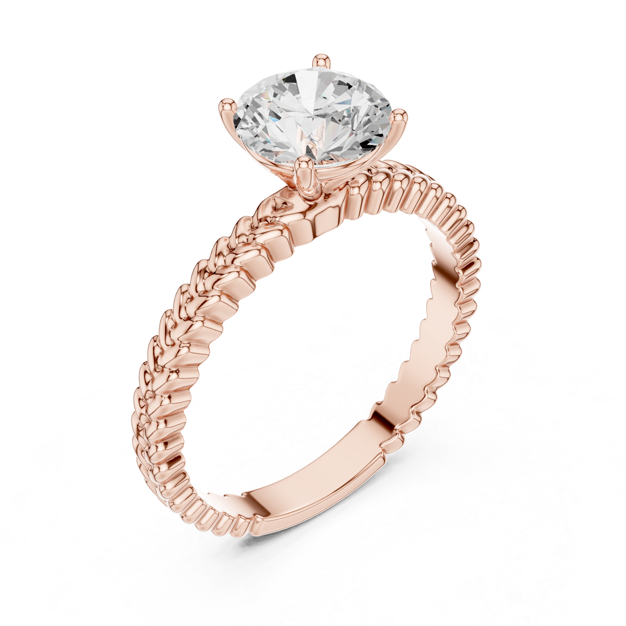 Luxury Braided Solitaire Ring