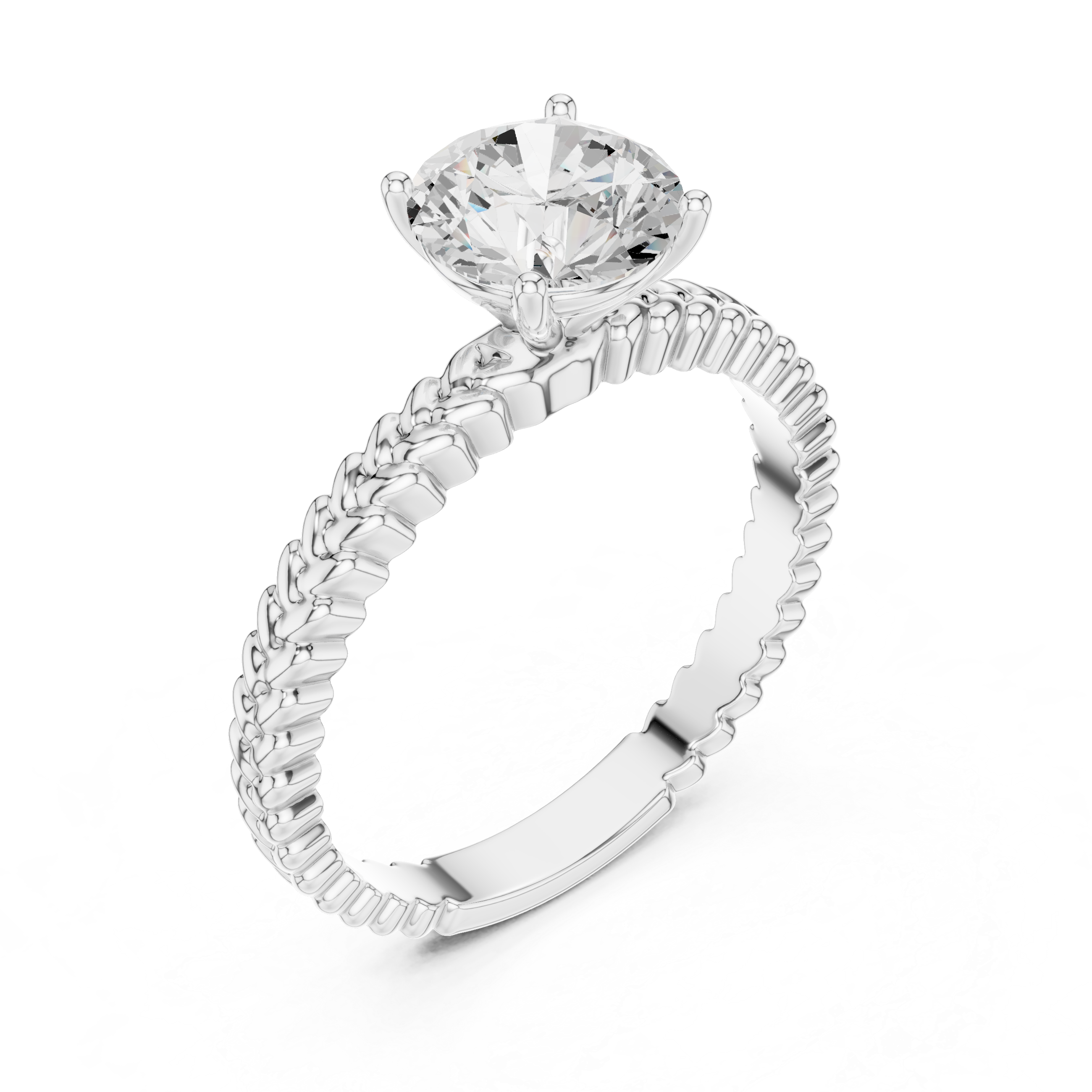 Luxury Braided Solitaire Ring