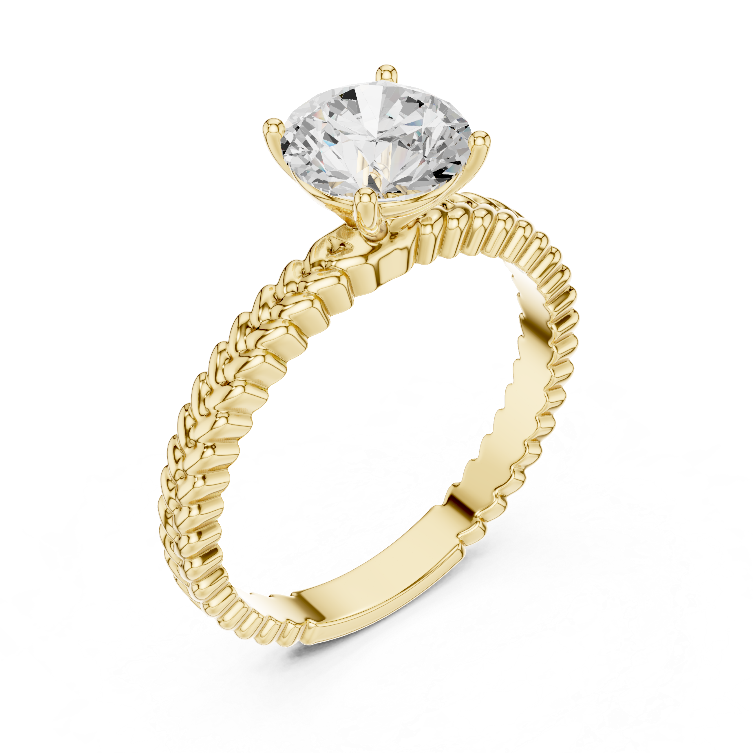 Luxury Braided Solitaire Ring