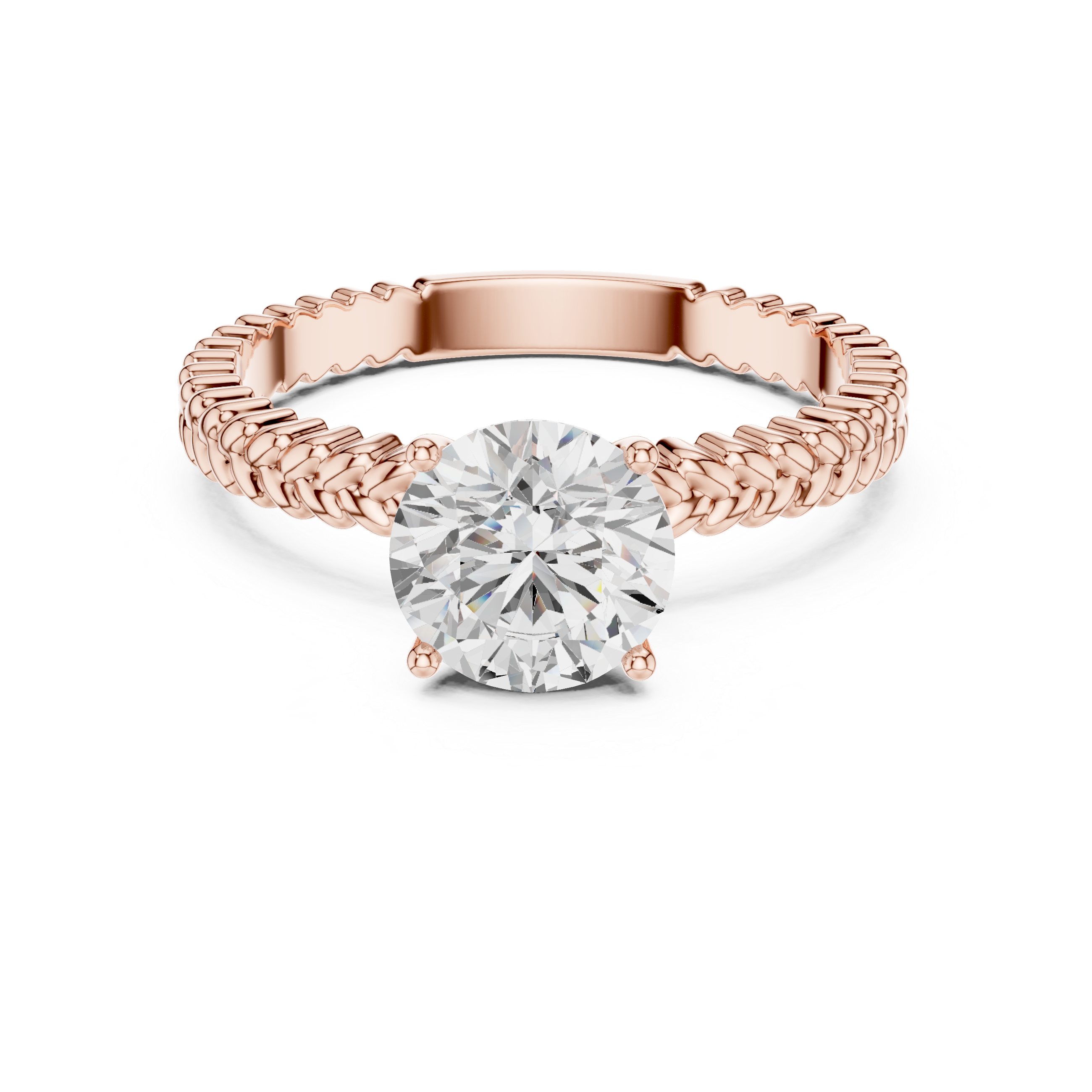 Luxury Braided Solitaire Ring