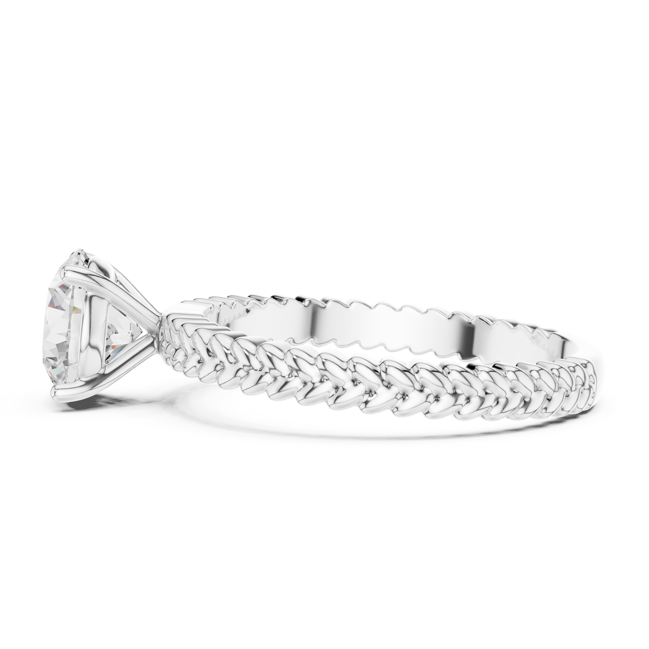 Luxury Braided Solitaire Ring