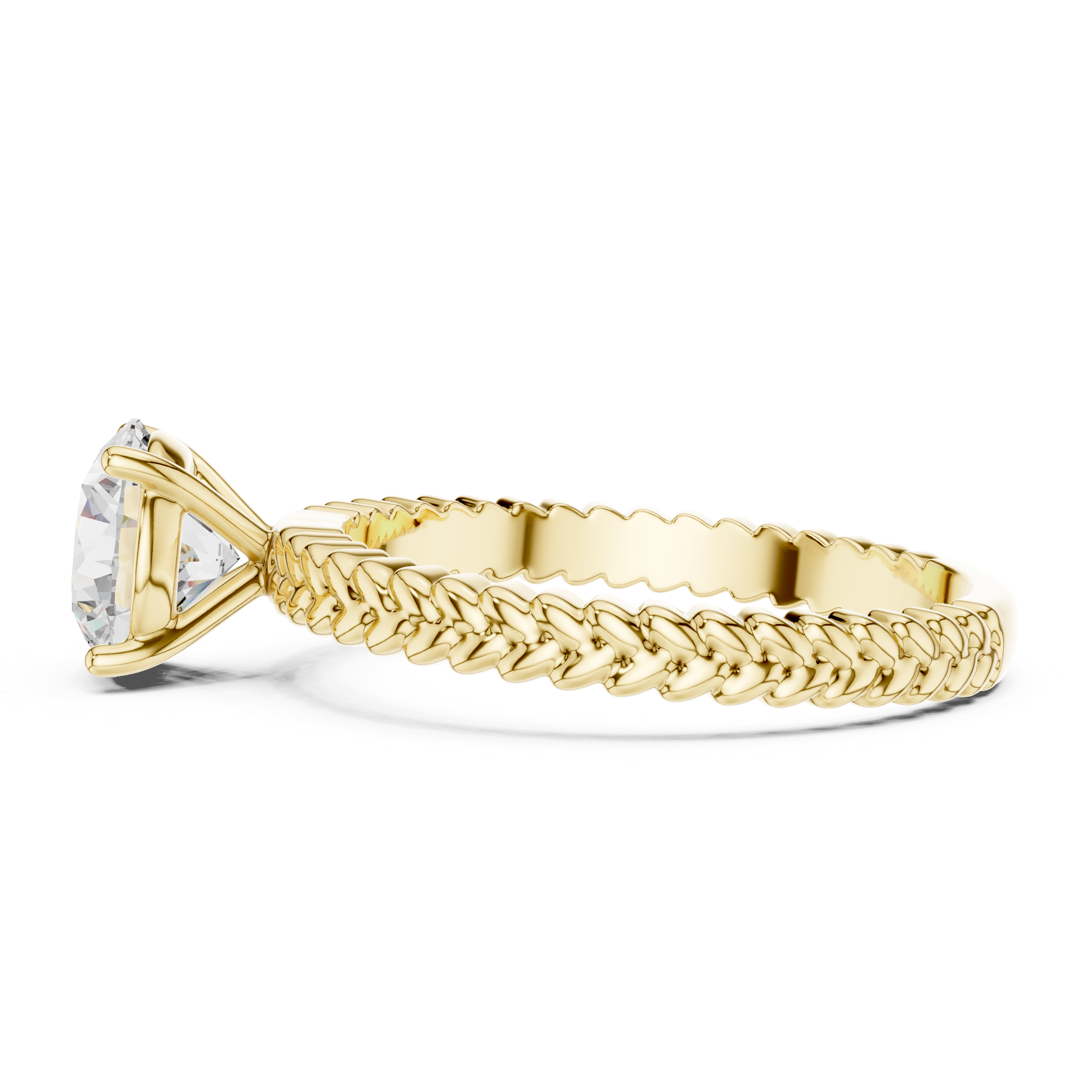 Luxury Braided Solitaire Ring