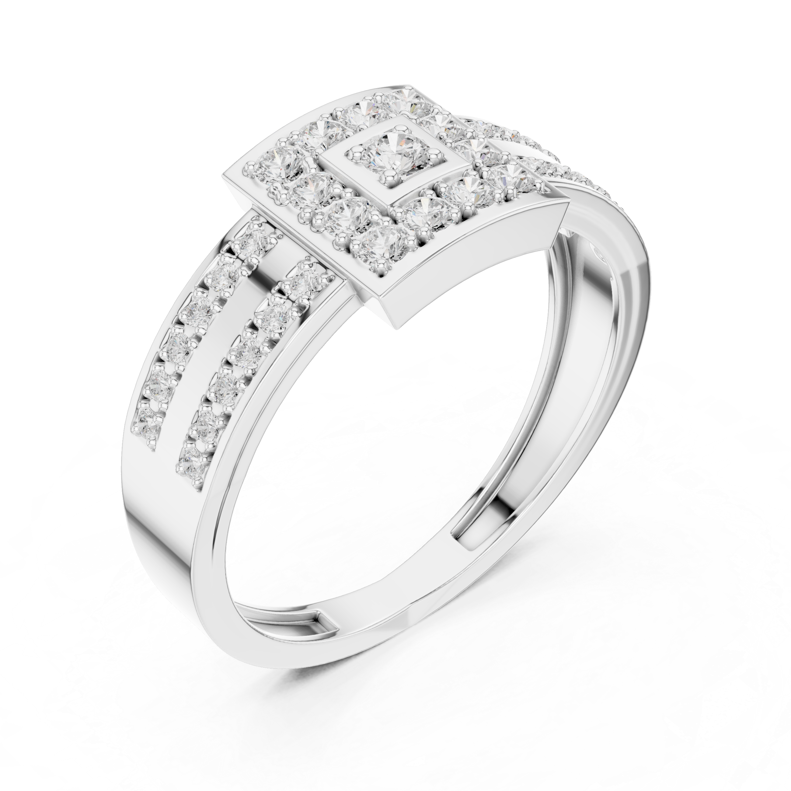 Luxury Princess Halo Ring