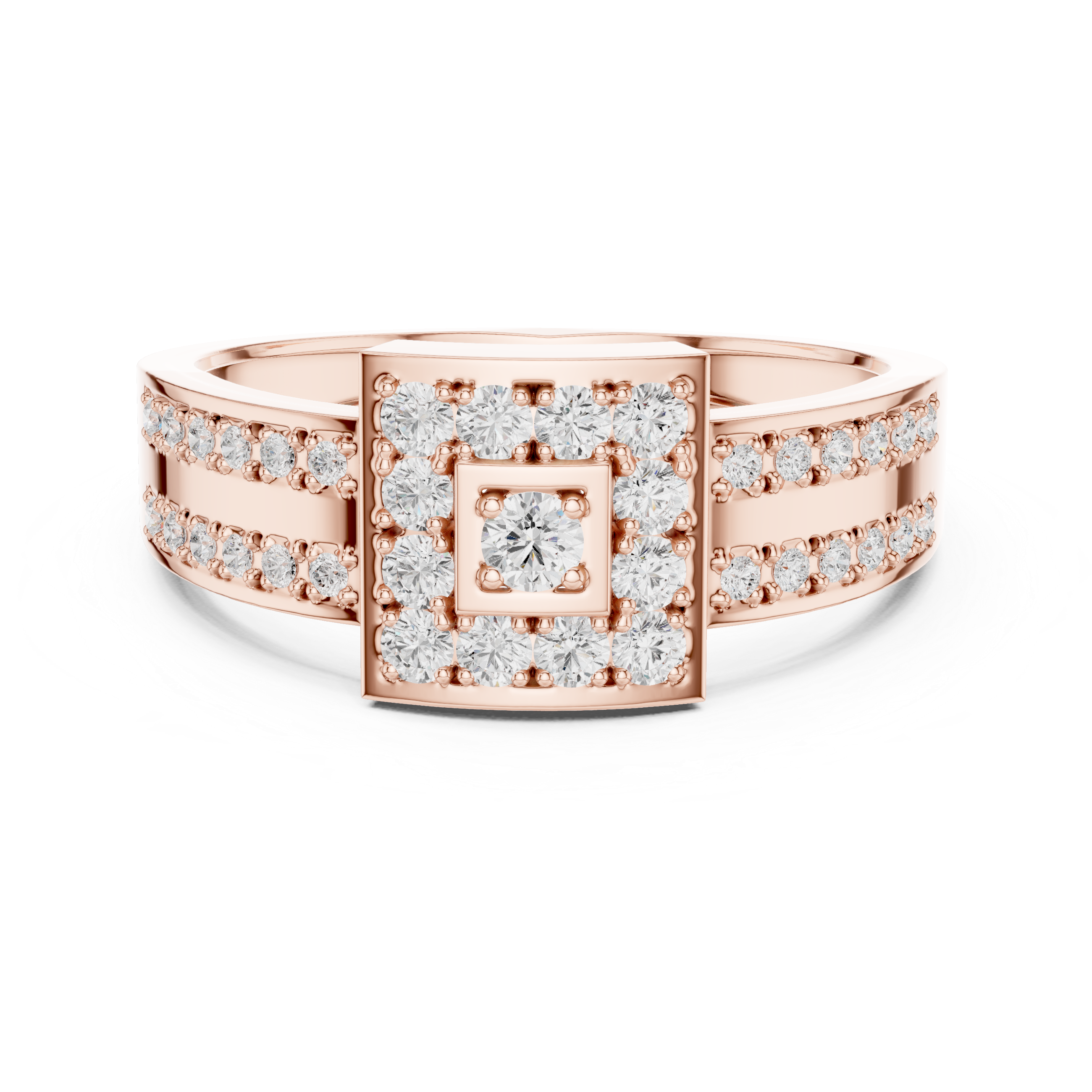 Luxury Princess Halo Ring
