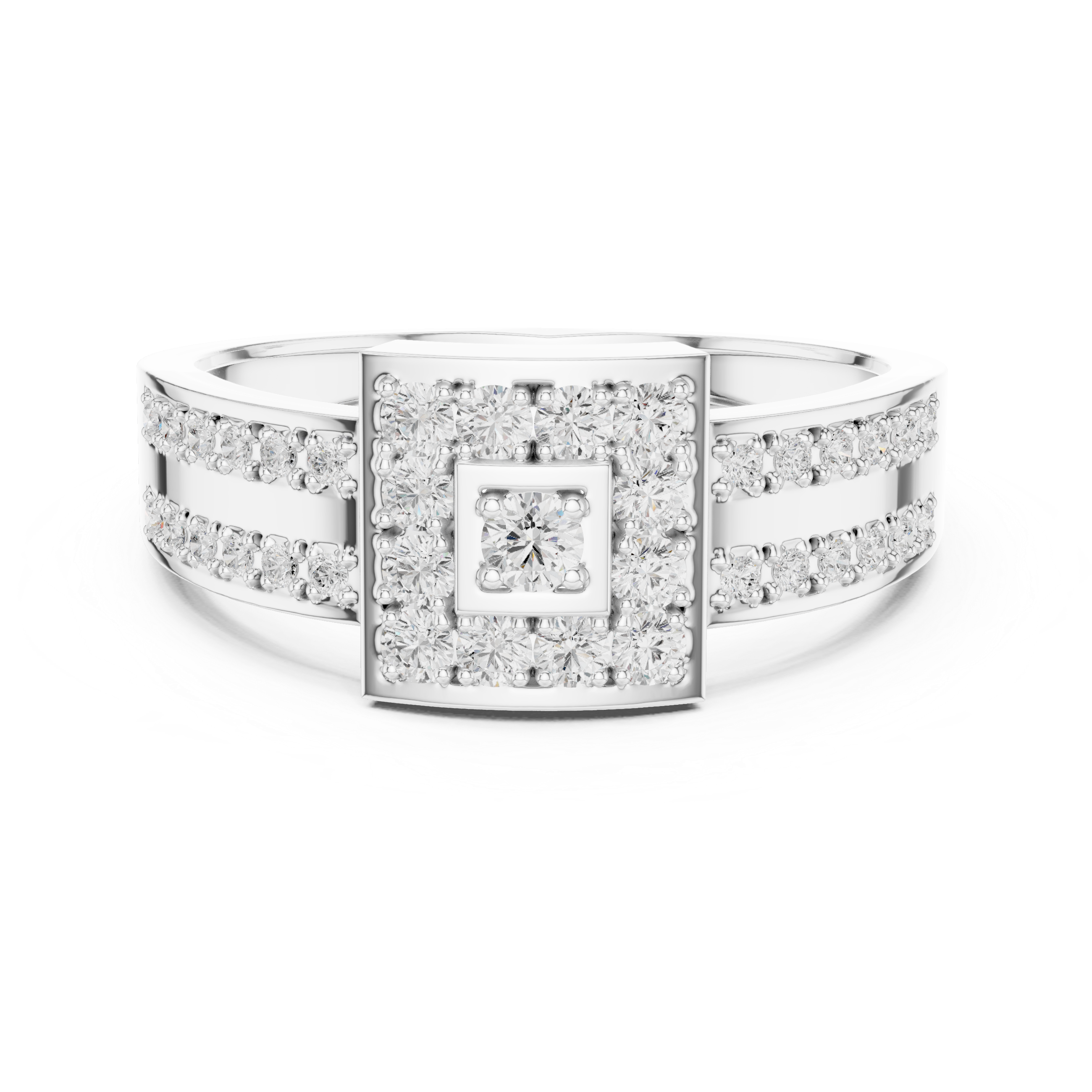 Luxury Princess Halo Ring