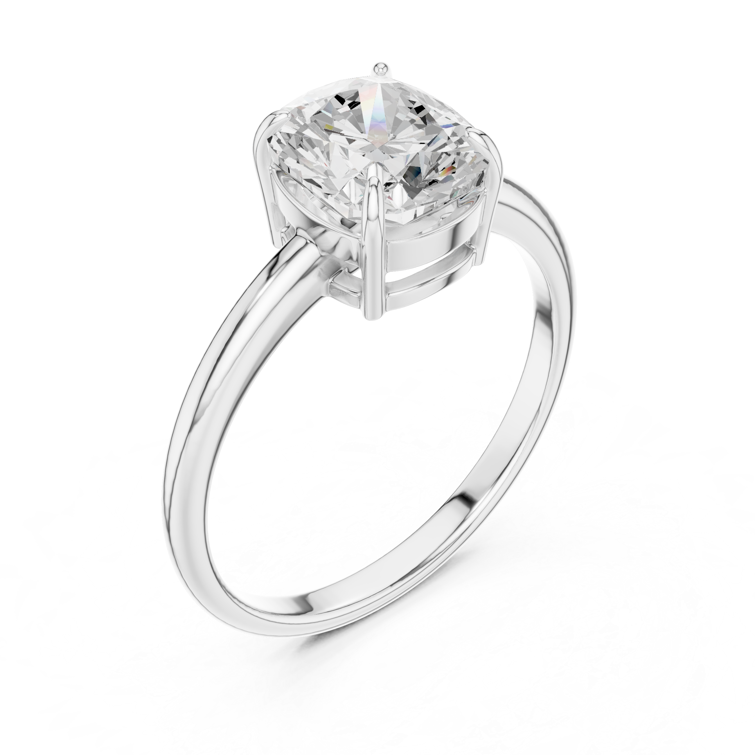Luxury Cushion Solitaire Ring