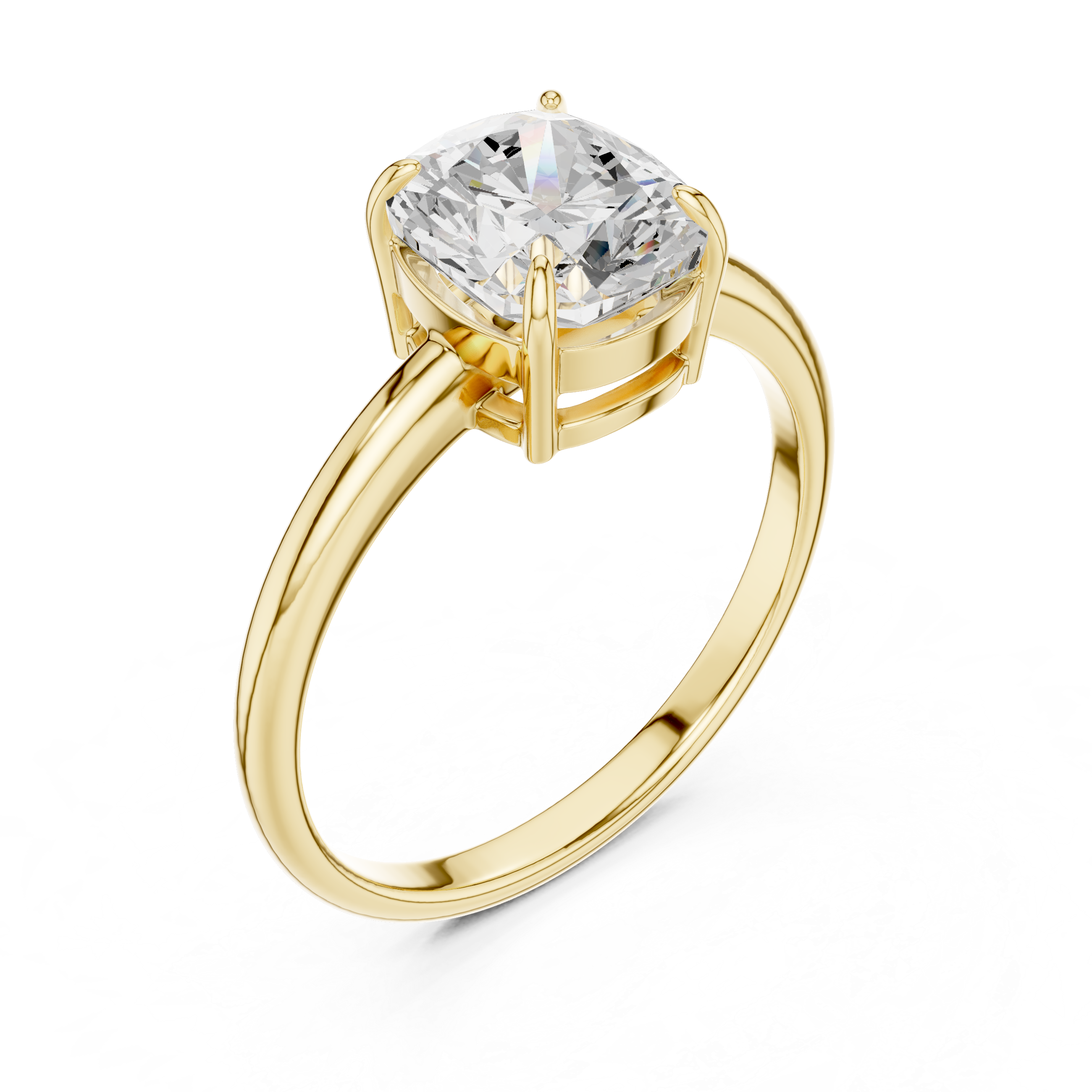 Luxury Cushion Solitaire Ring