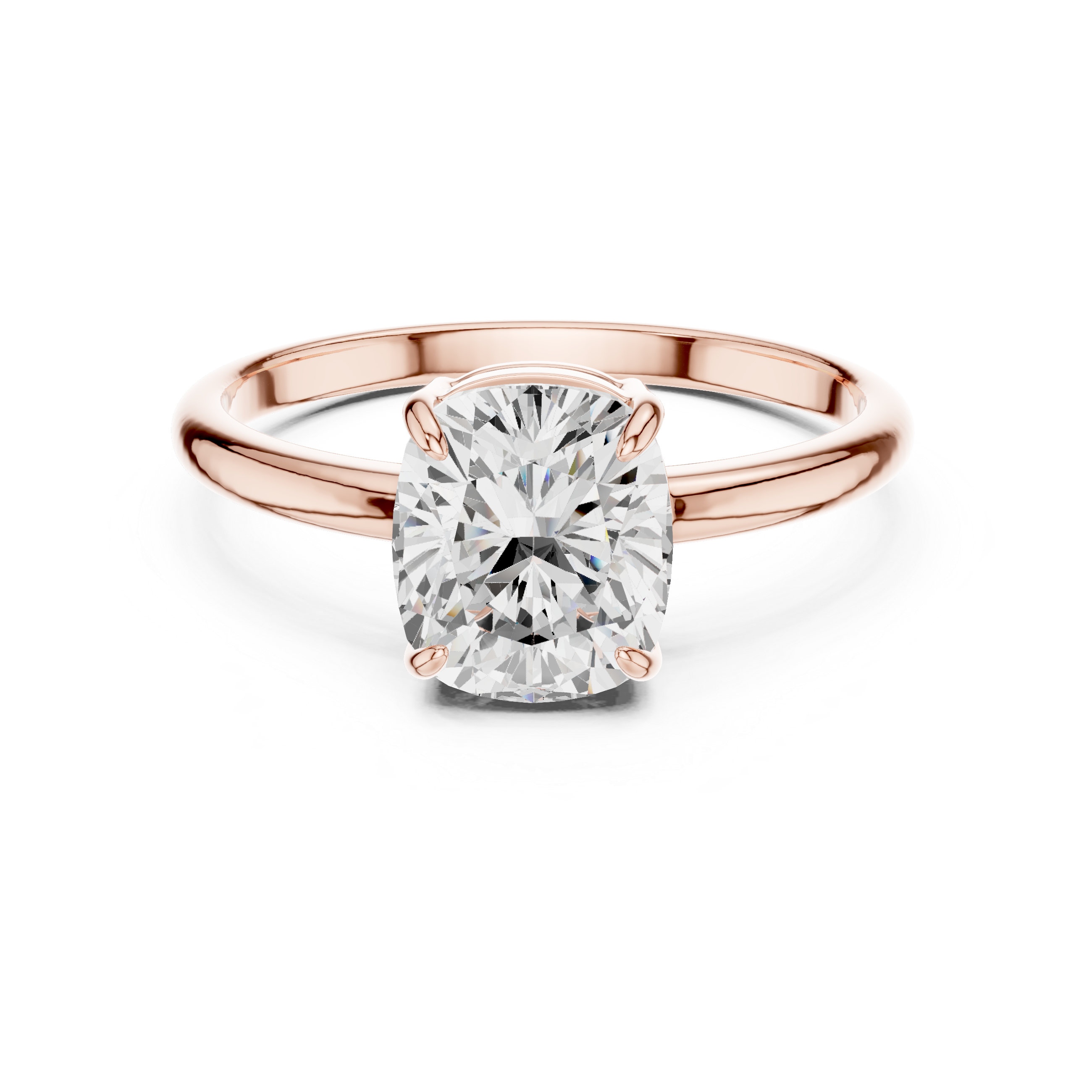 Luxury Cushion Solitaire Ring