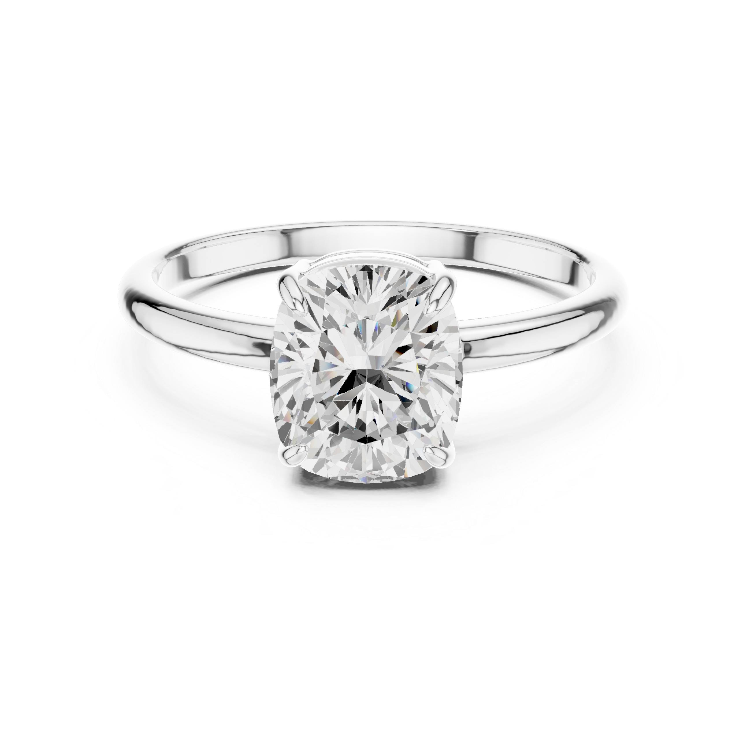 Luxury Cushion Solitaire Ring