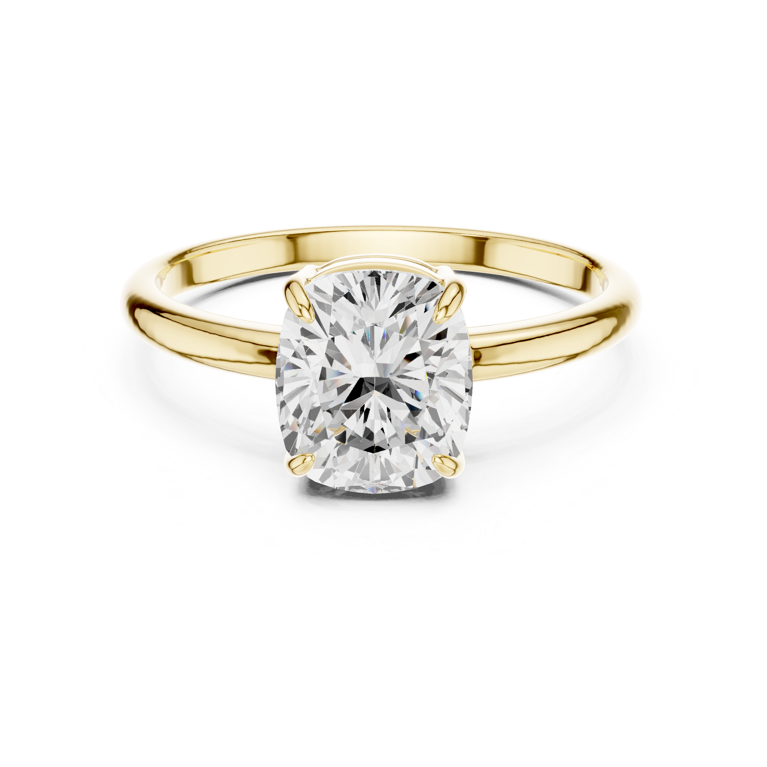 Luxury Cushion Solitaire Ring
