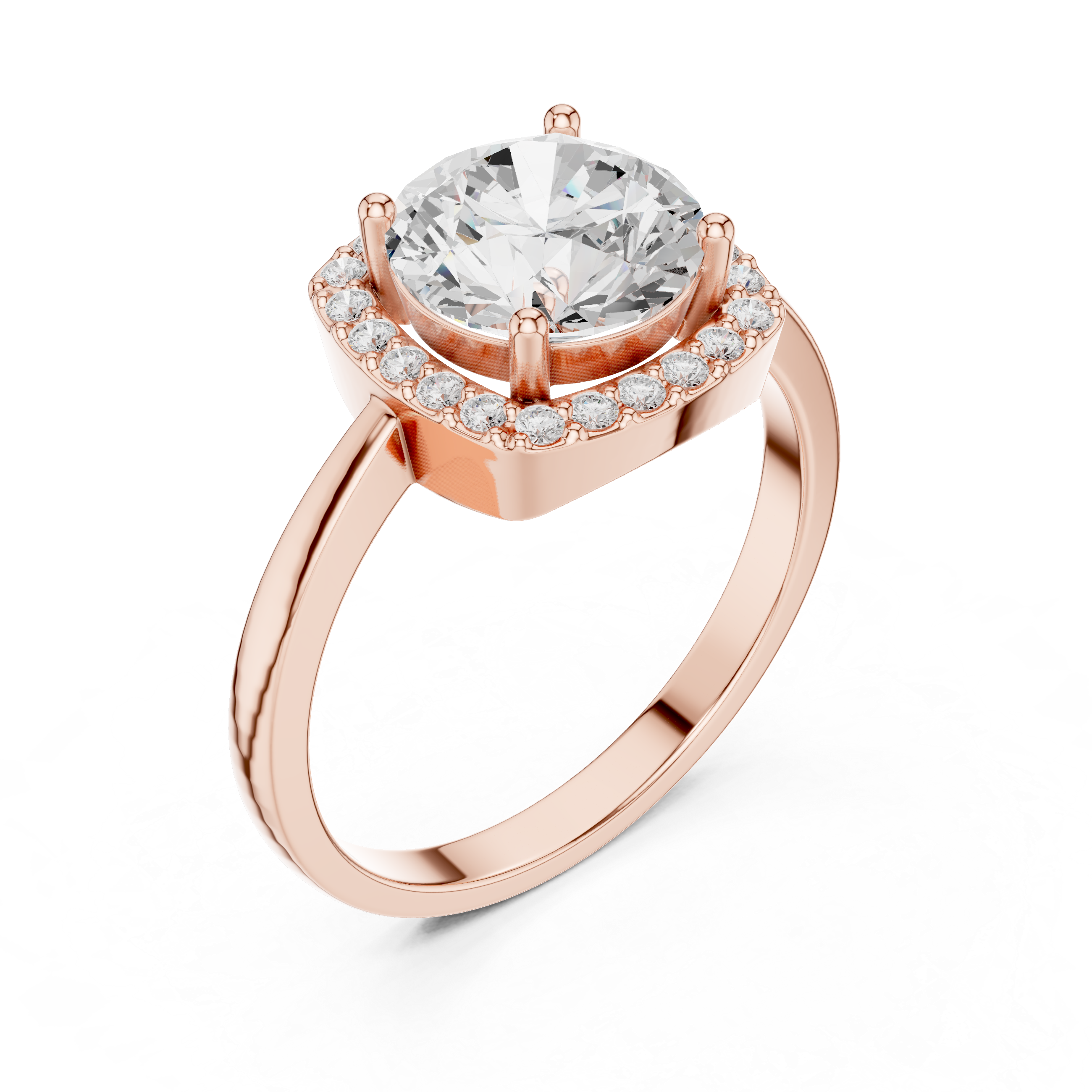 Luxury Cushion Halo Ring
