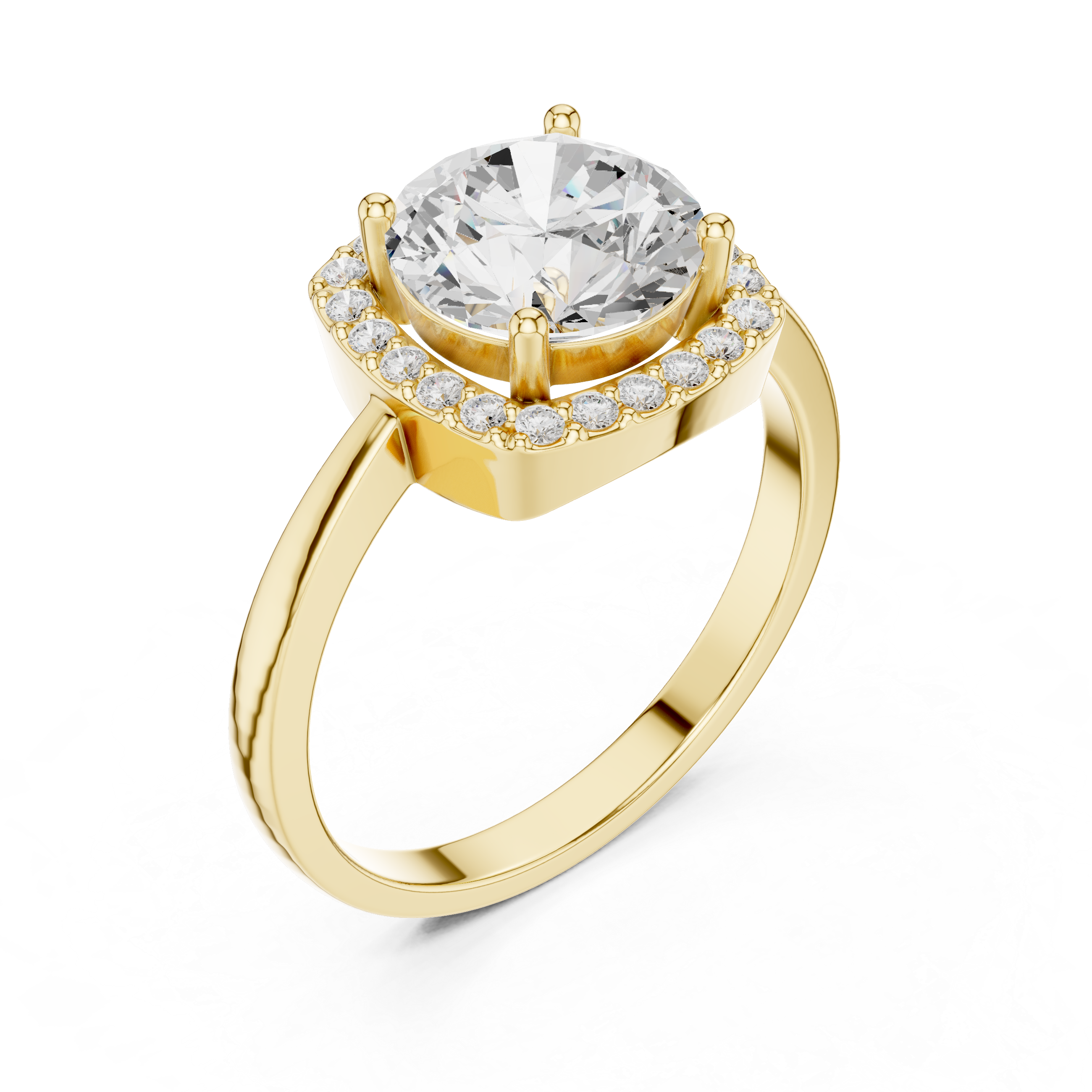 Luxury Cushion Halo Ring