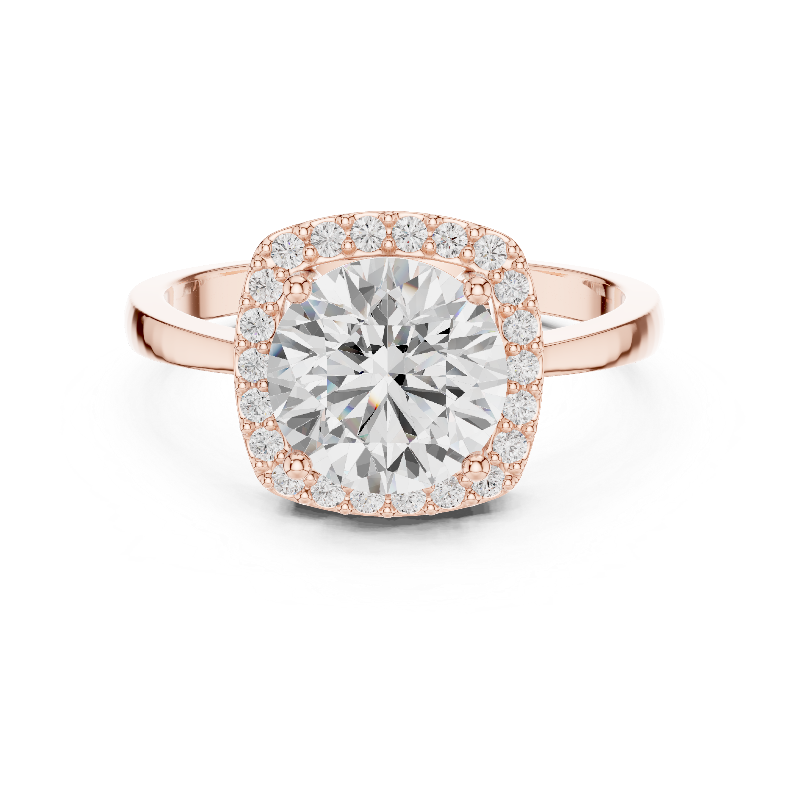 Luxury Cushion Halo Ring