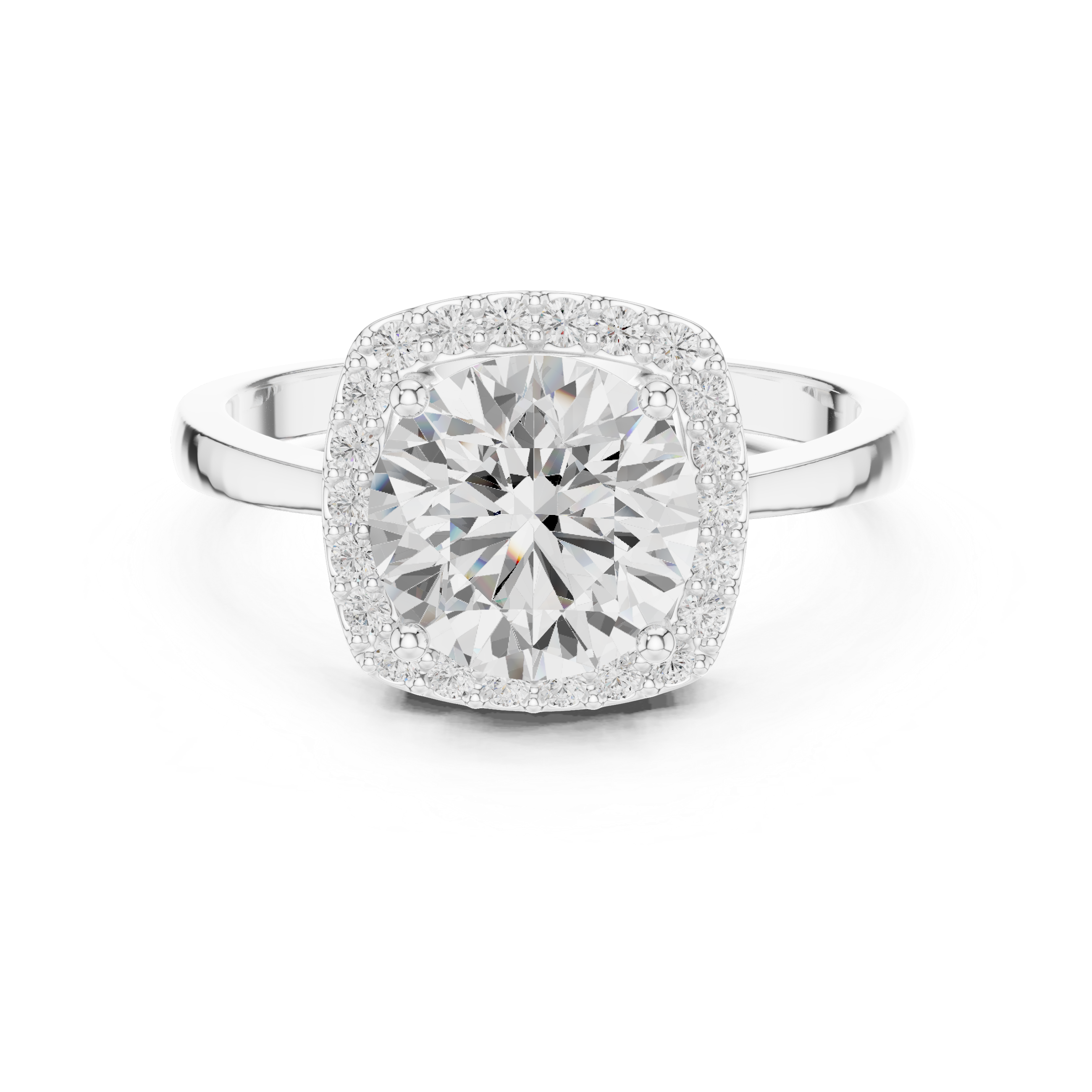 Luxury Cushion Halo Ring