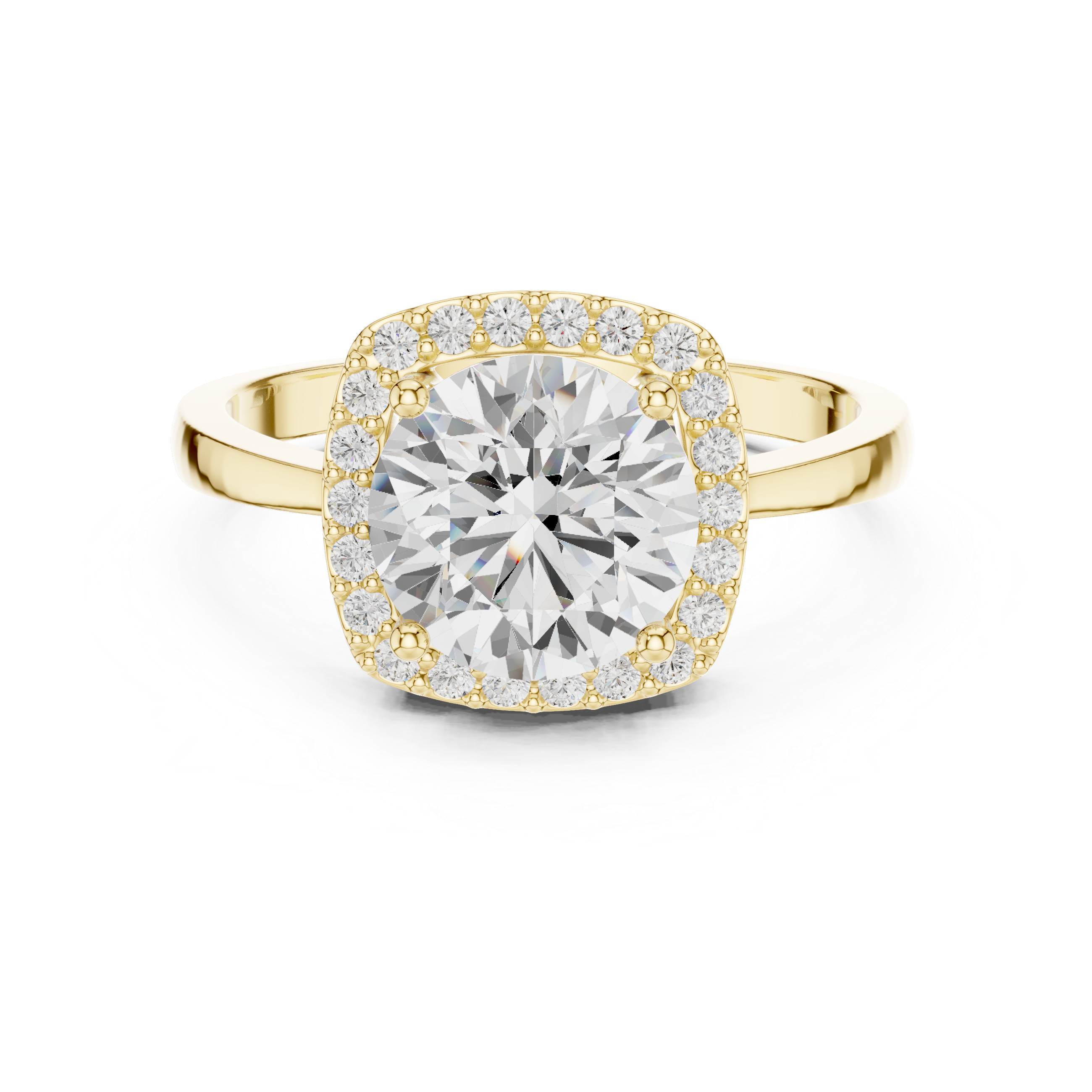 Luxury Cushion Halo Ring
