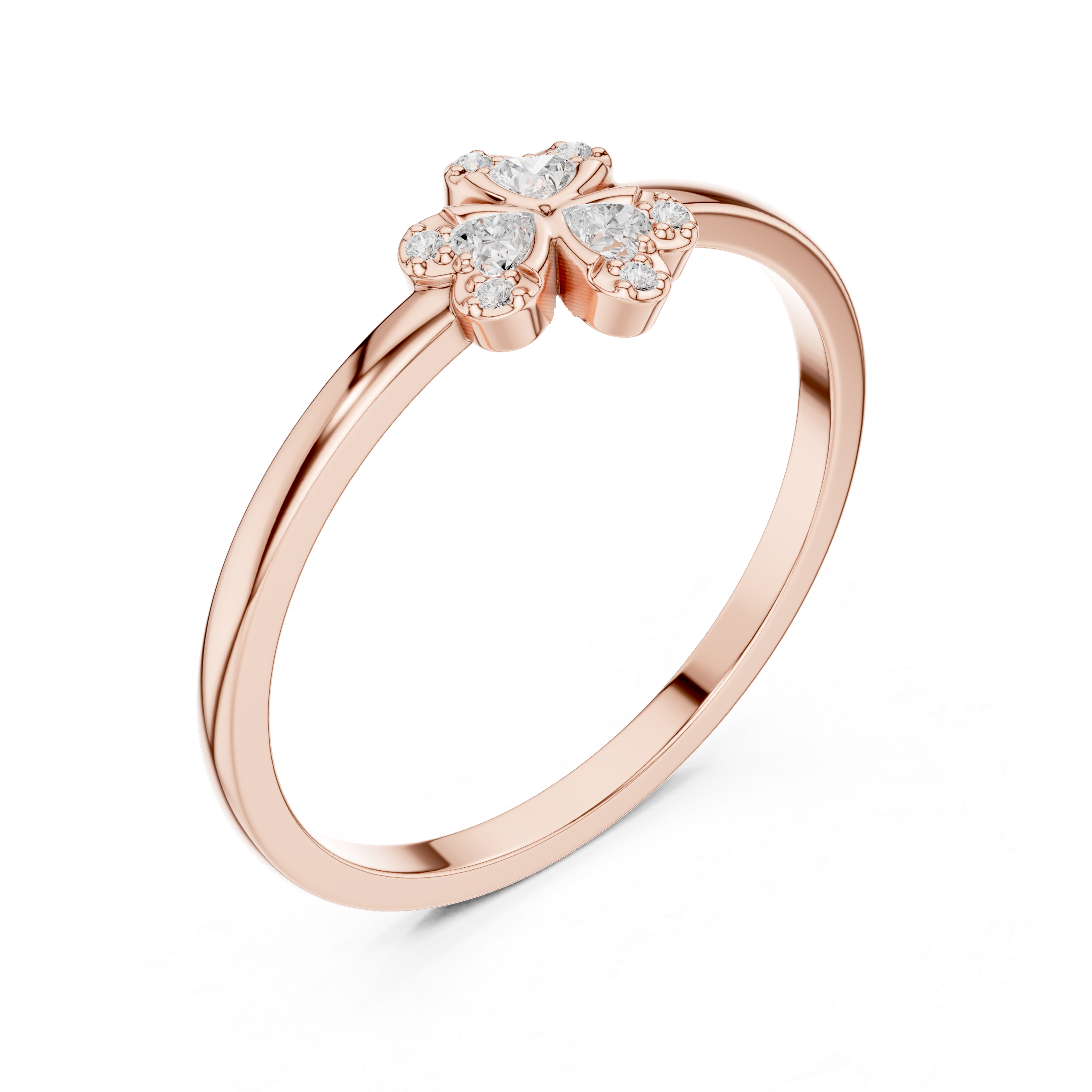 Luxury Clover Diamond Ring