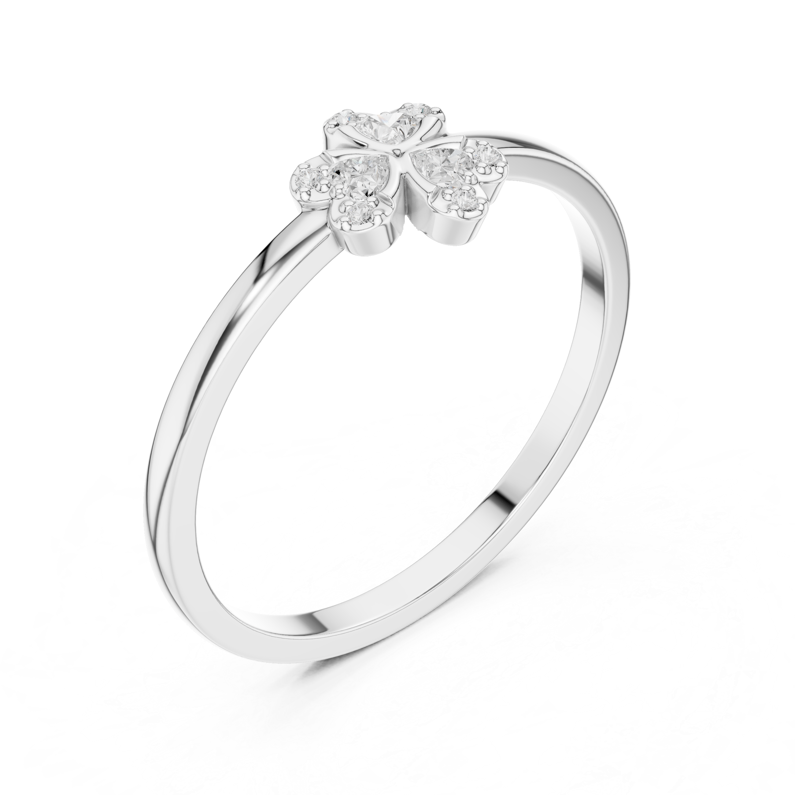Luxury Clover Diamond Ring