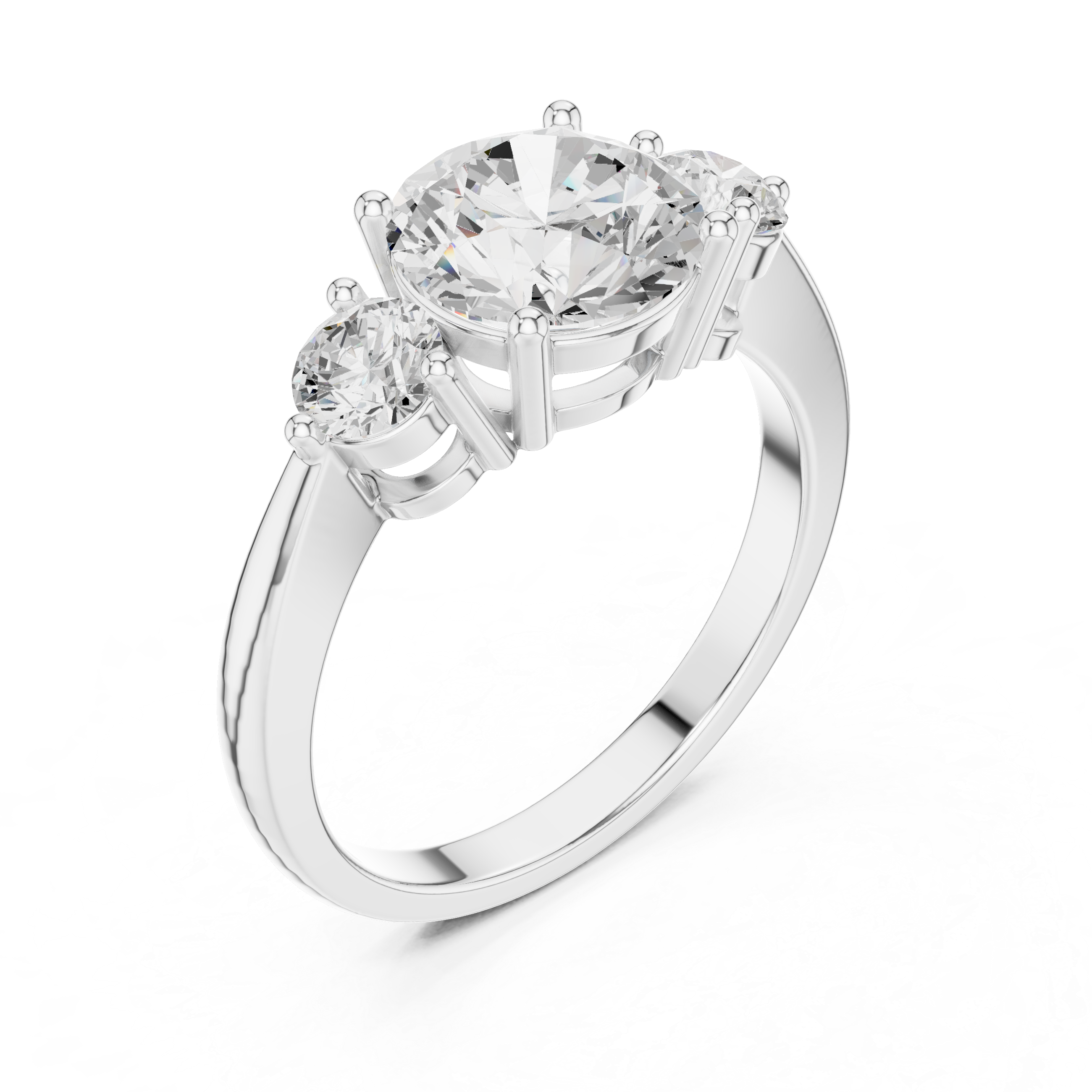 Luxury Three Stone Diamond Ring