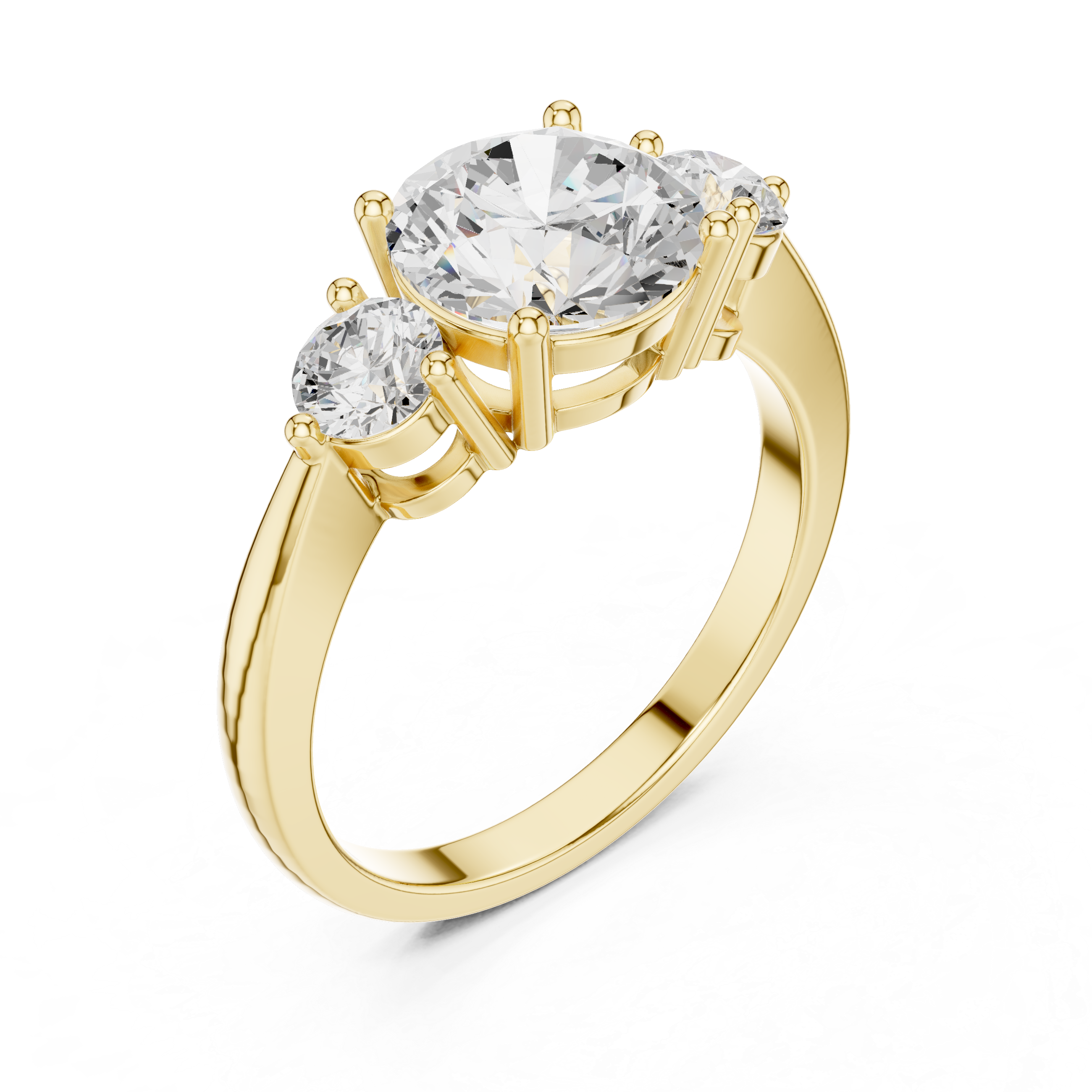 Luxury Three Stone Diamond Ring