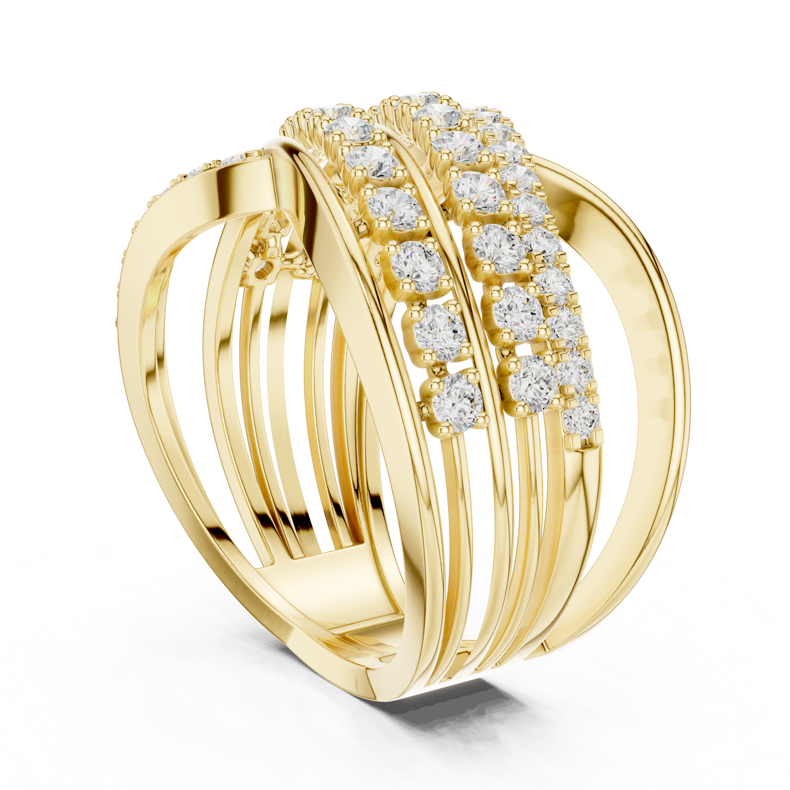 Luxury Multi Row Diamond Ring