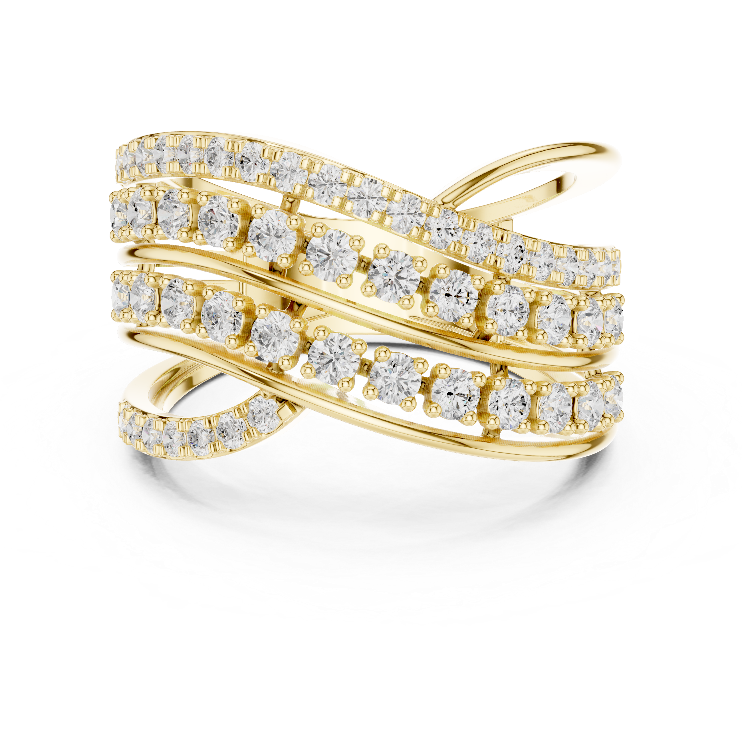Luxury Multi Row Diamond Ring