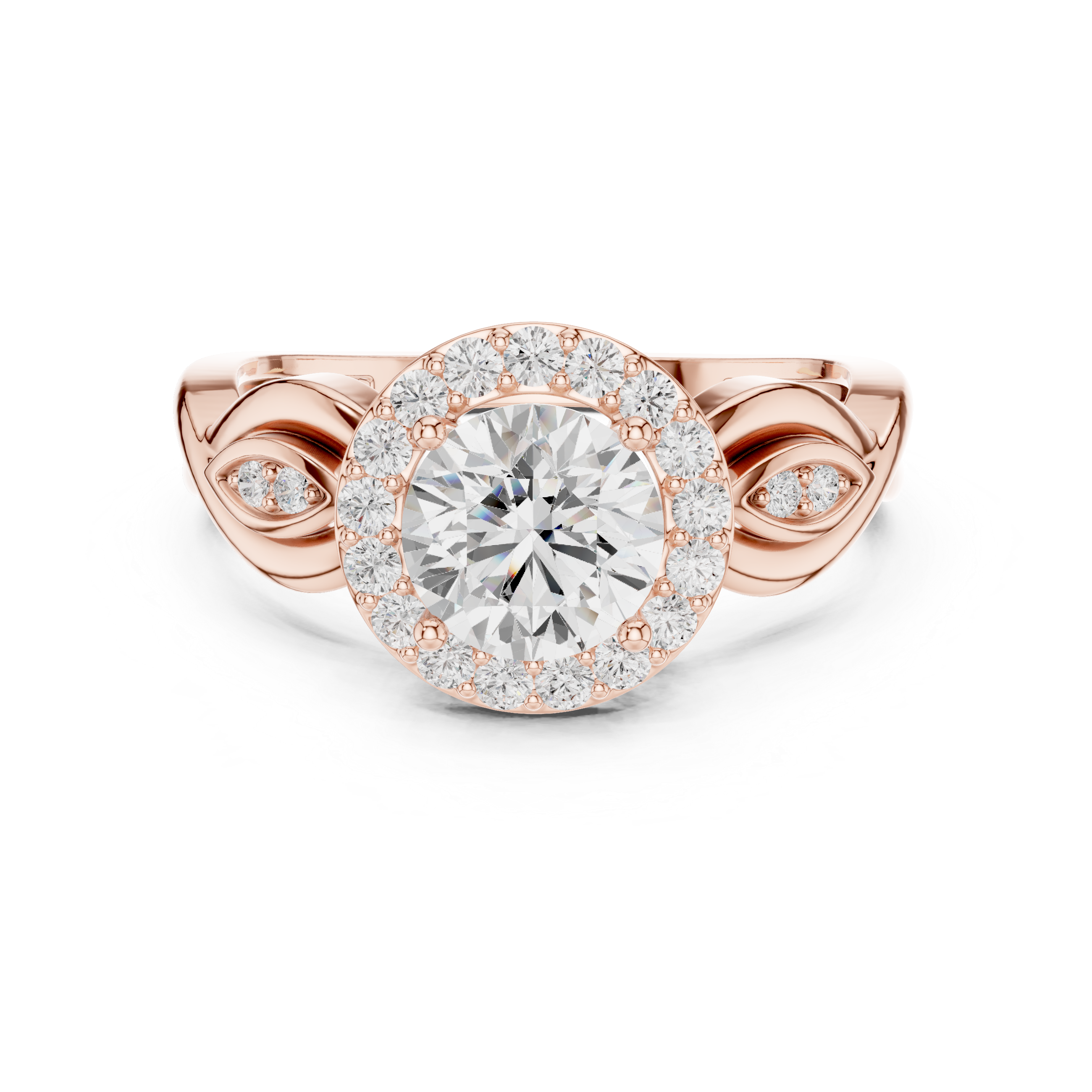Luxury Halo Diamond Engagement Ring