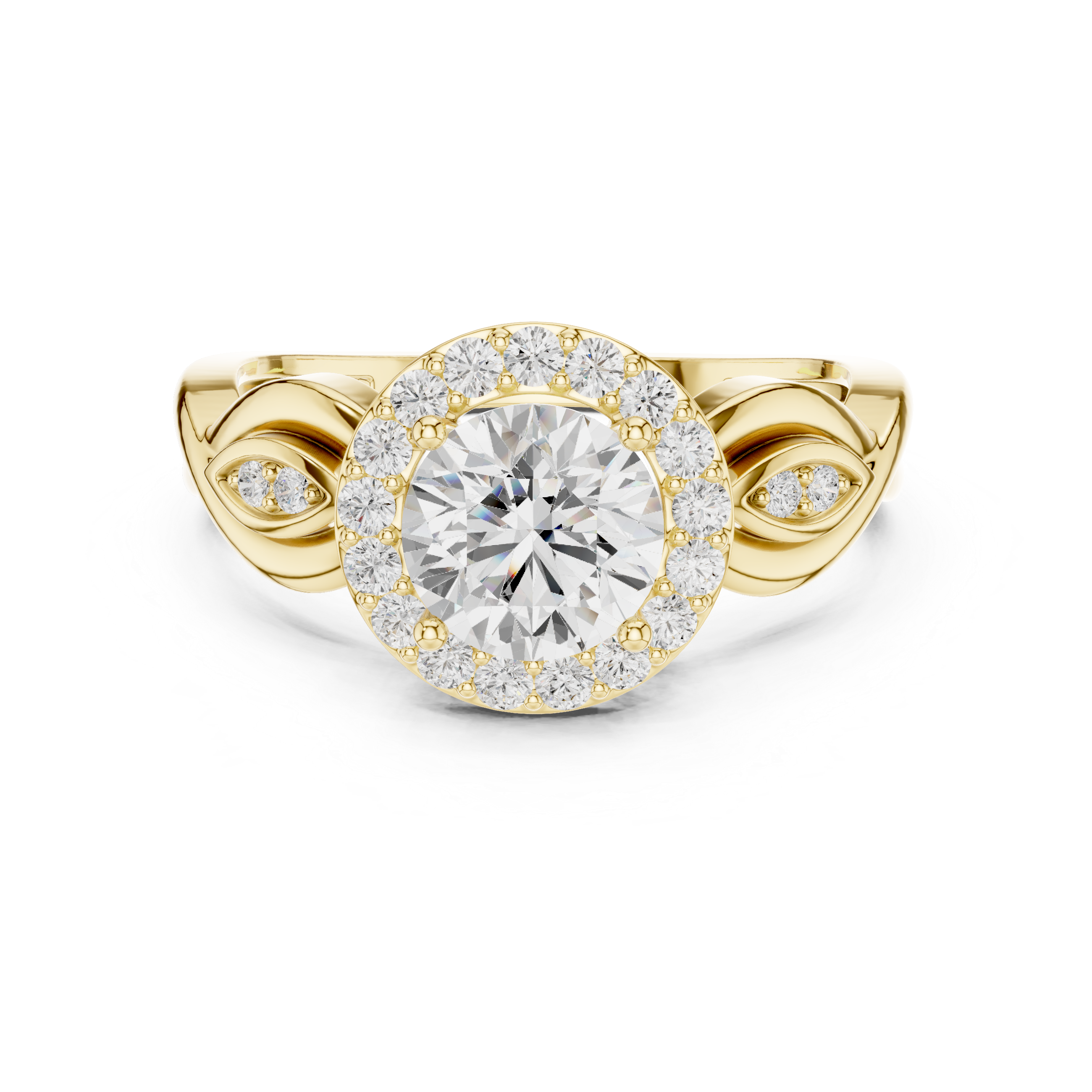 Luxury Halo Diamond Engagement Ring