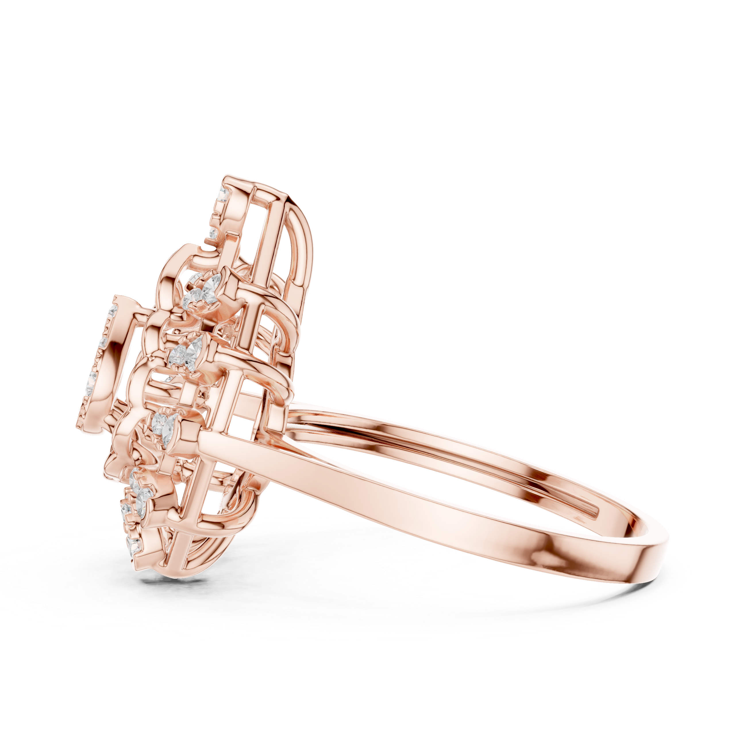 Luxury Pear Halo Statement Ring