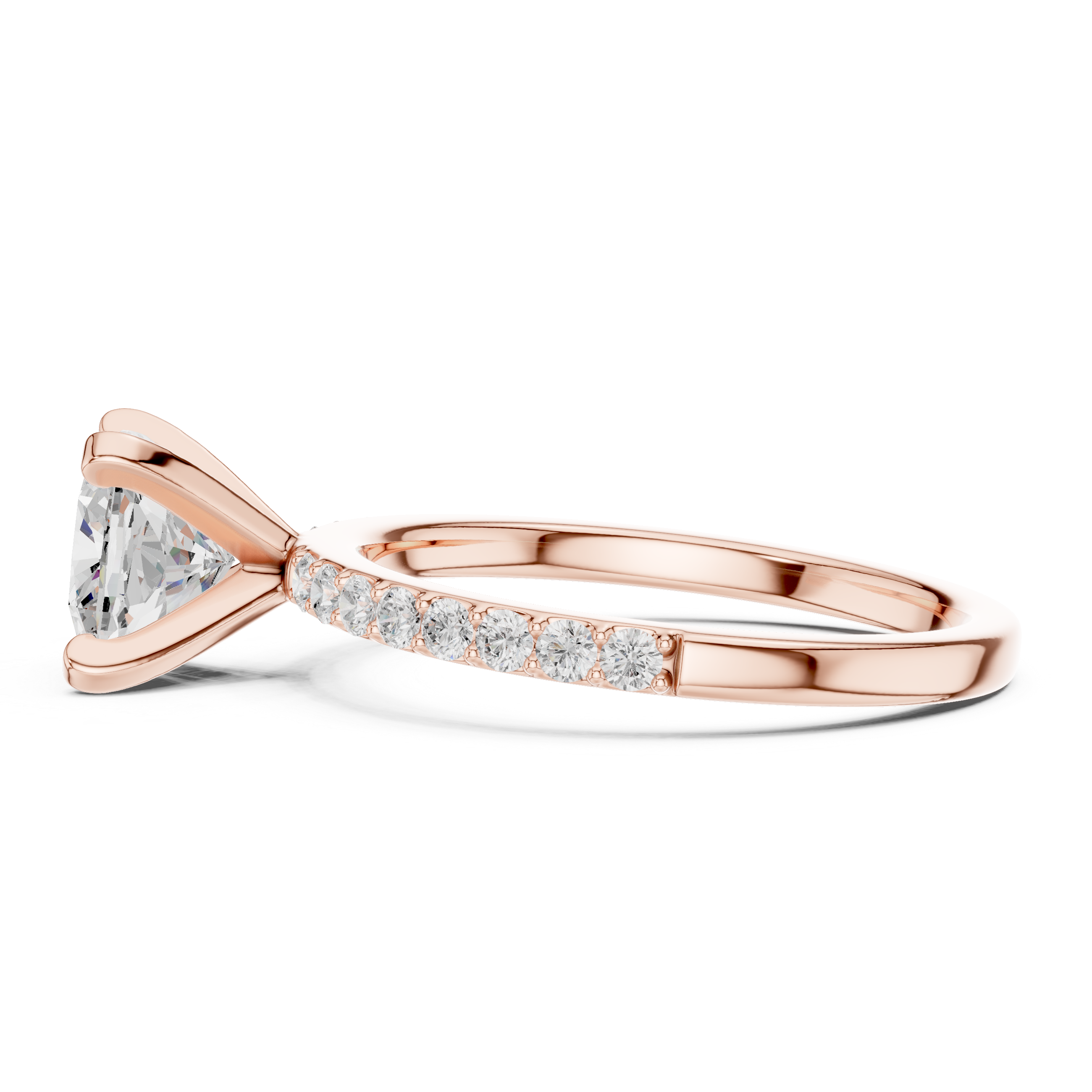 Cushion Cut Pavé Engagement Ring – 2.22 CT Total Weight Diamond Ring