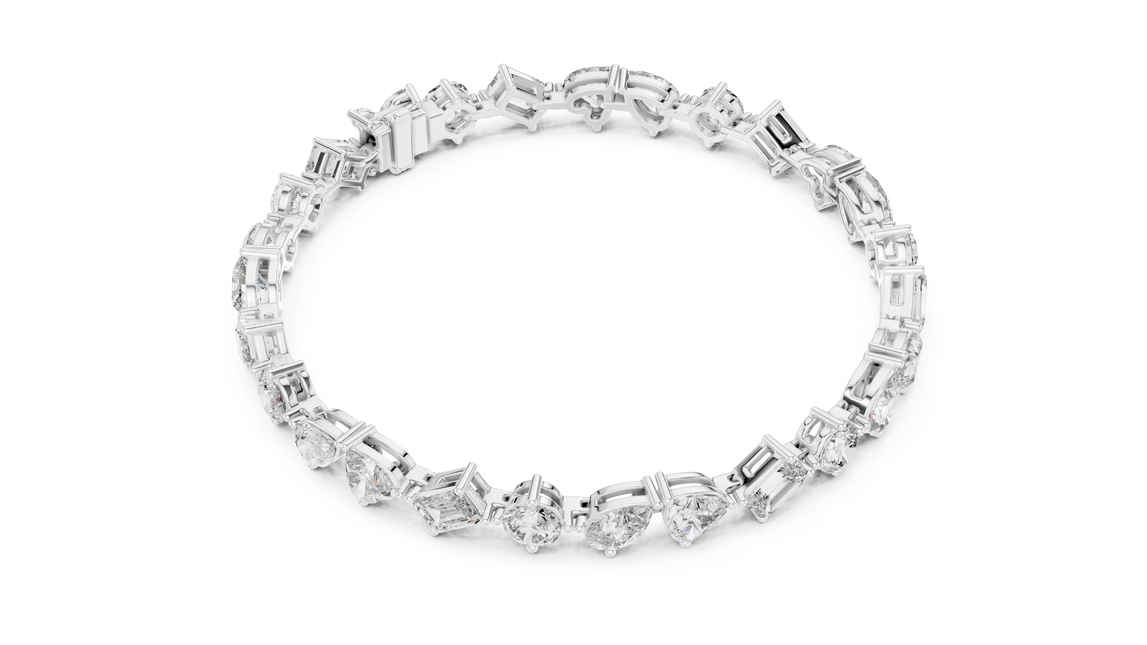 Luxury Mixed Cut Diamond Bracelet