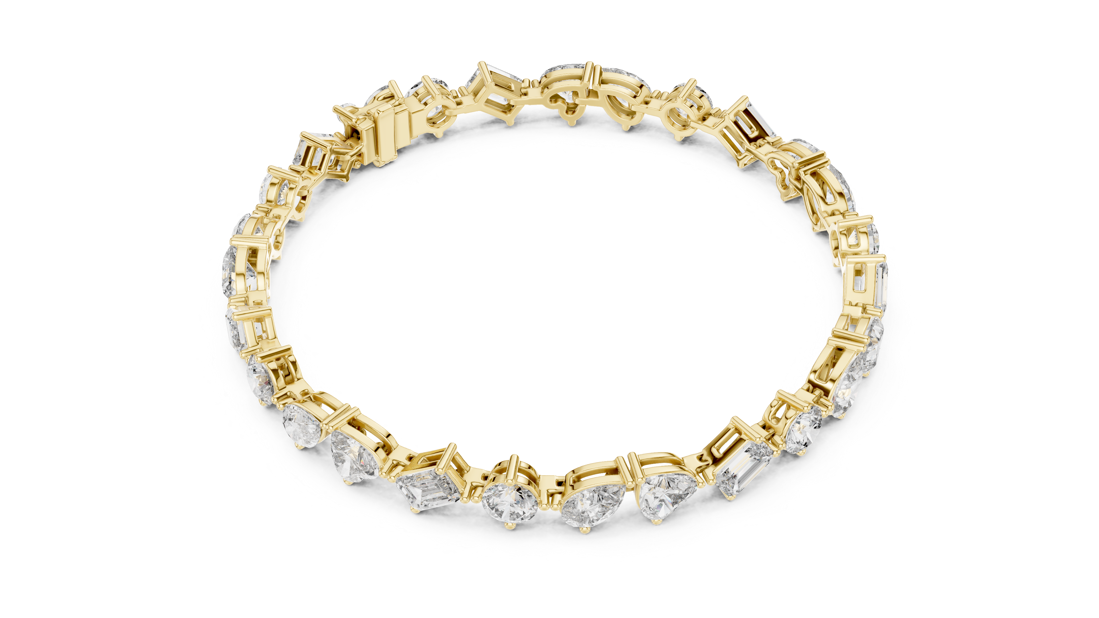 Luxury Mixed Cut Diamond Bracelet