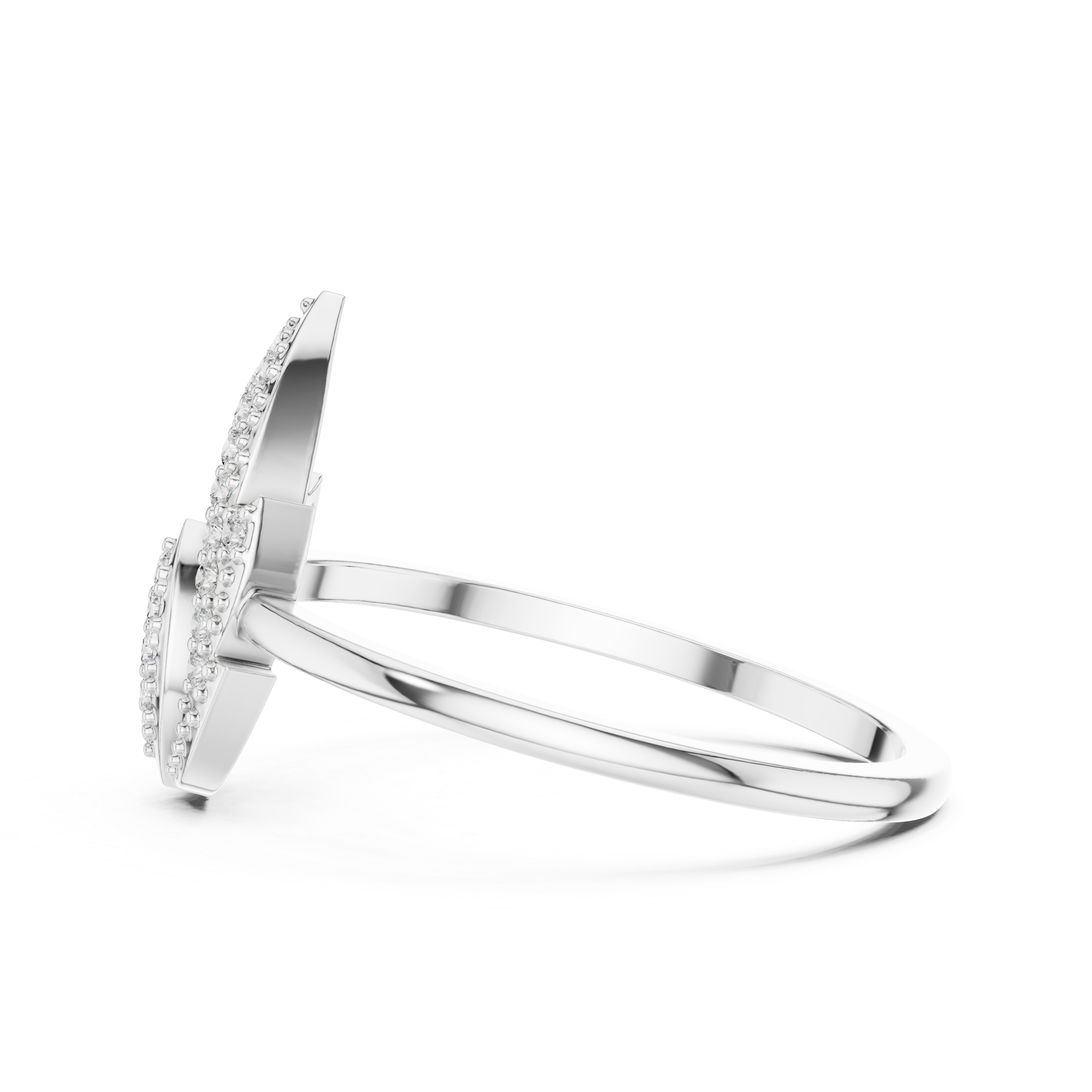 Marquise Diamond Halo Ring – Elegant Open Marquise Statement Ring
