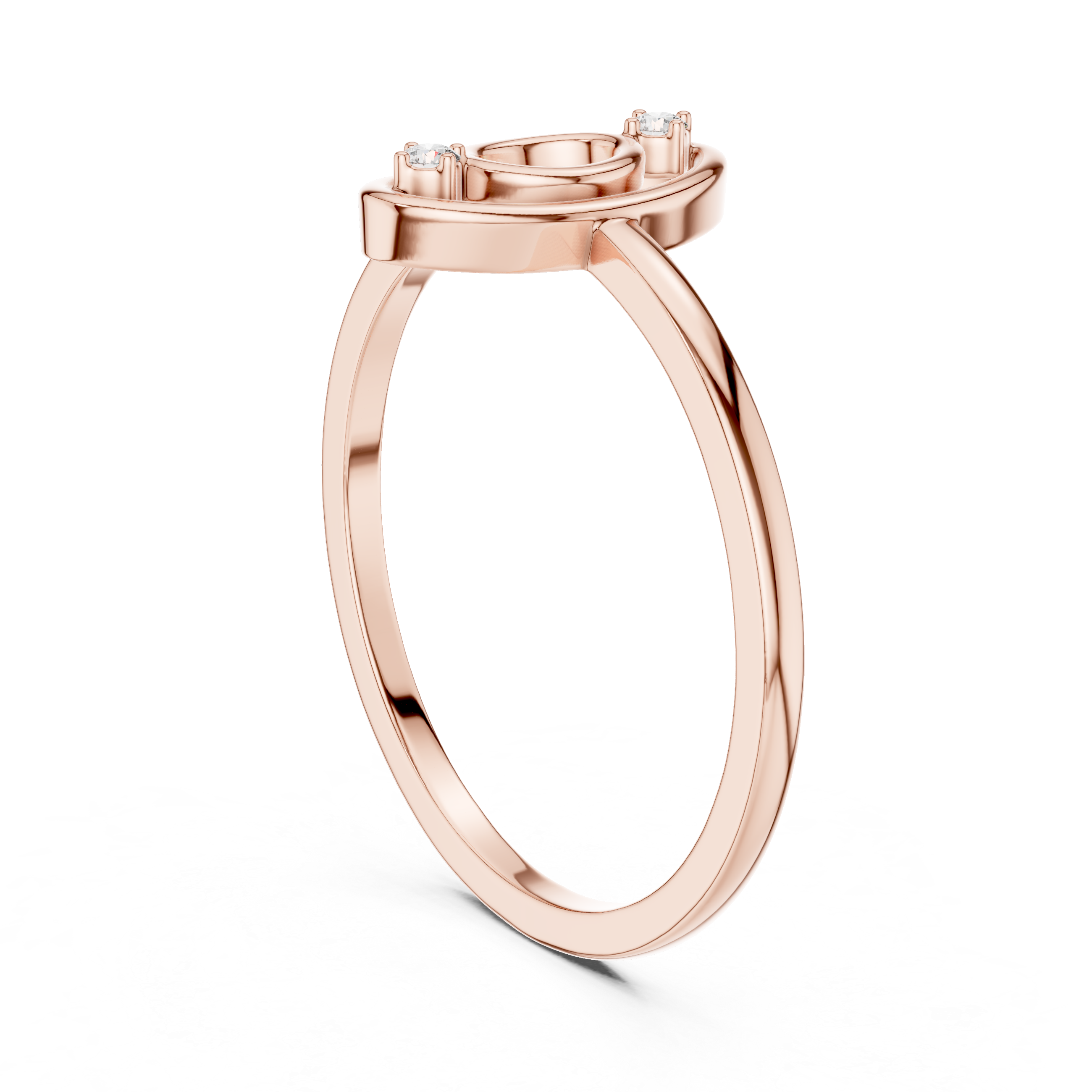 Oval Double Halo Diamond Ring – Minimalist Open Oval Statement Ring