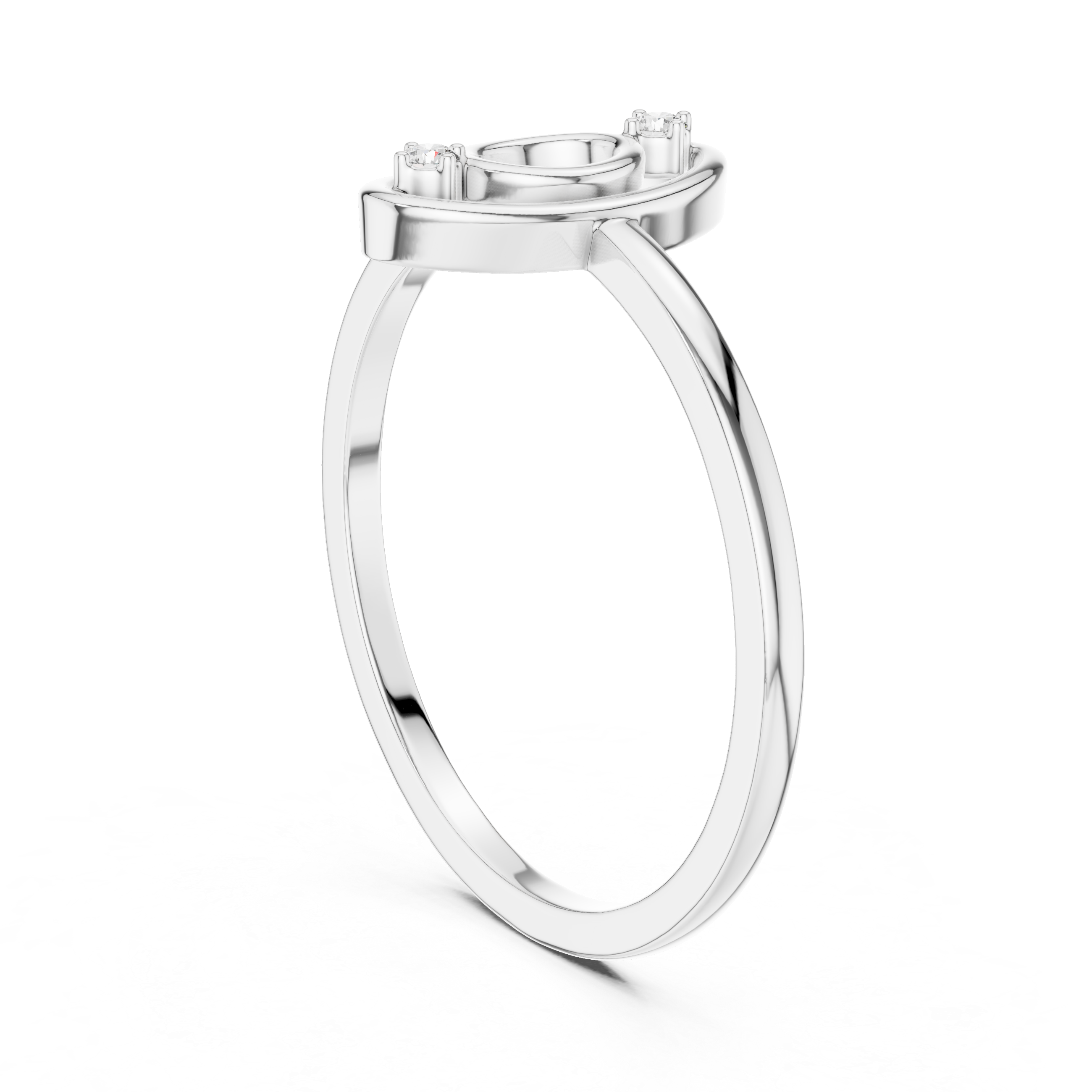 Oval Double Halo Diamond Ring – Minimalist Open Oval Statement Ring