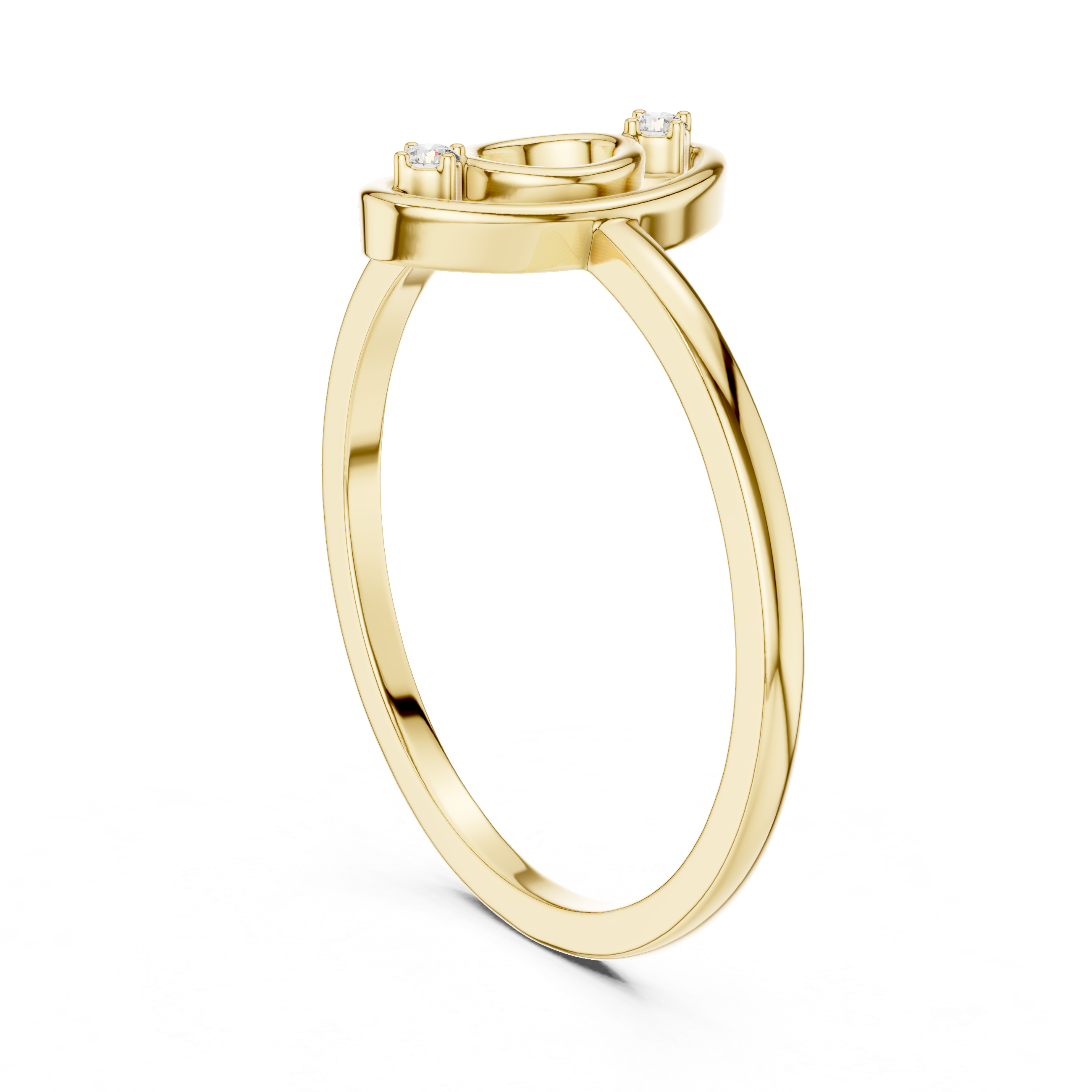 Oval Double Halo Diamond Ring – Minimalist Open Oval Statement Ring