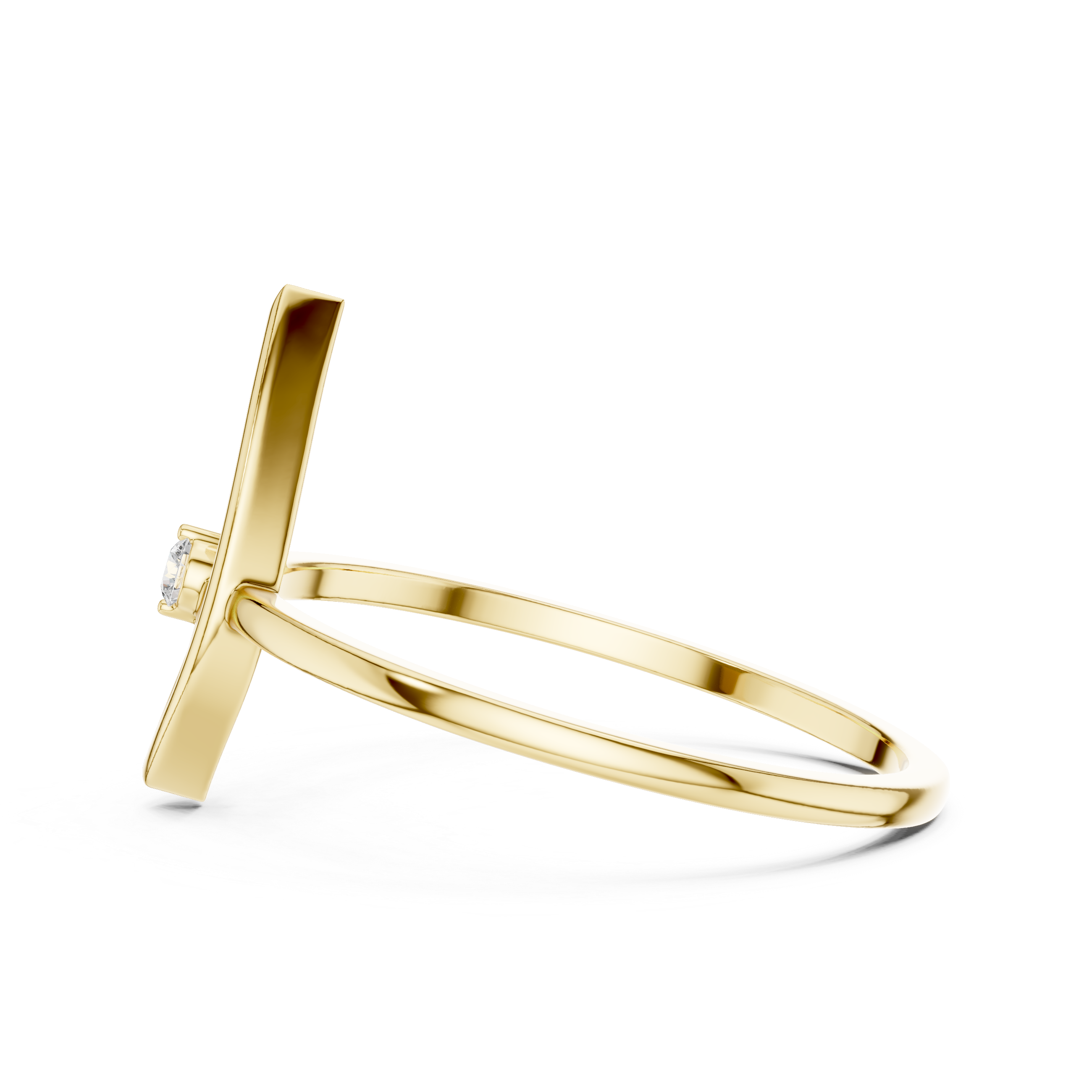 Minimalist Marquise Diamond Ring – Open Navette Geometric Solitaire Ring