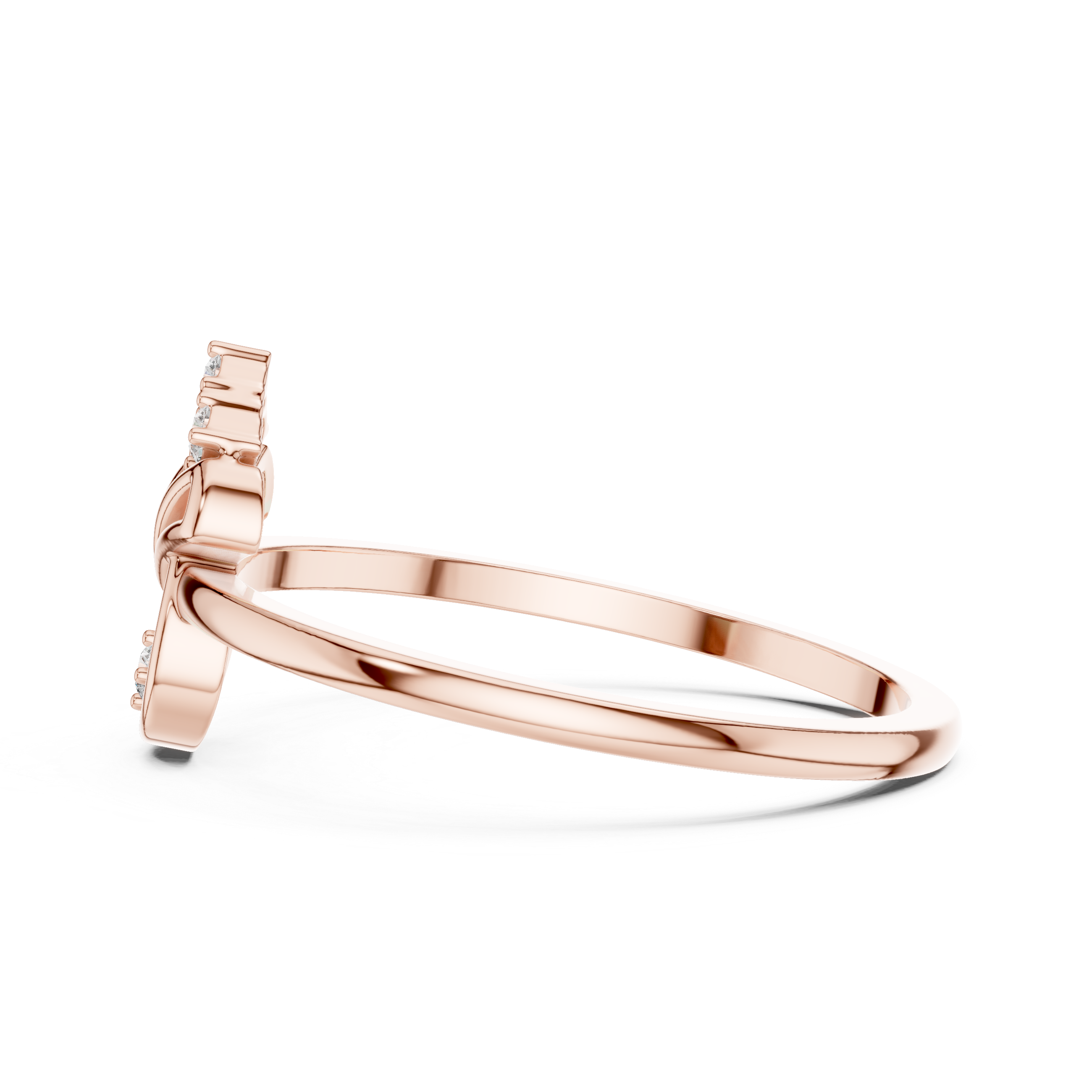Diamond Lotus Bloom Ring – Openwork Floral Inspired Minimalist Ring